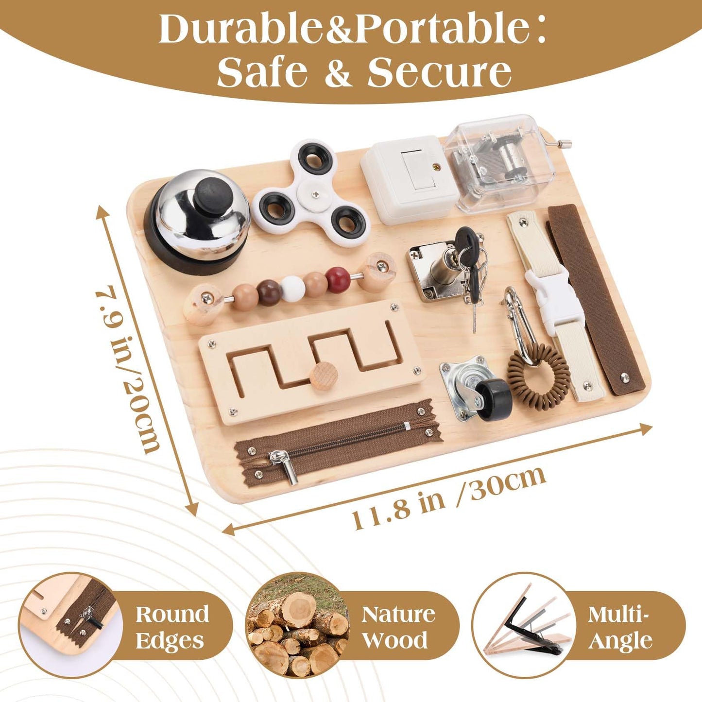Potatomato Dementia Fidget Busy Board – 12-in-1 Senior Activities for Elderly, Alzheimer's & Autism