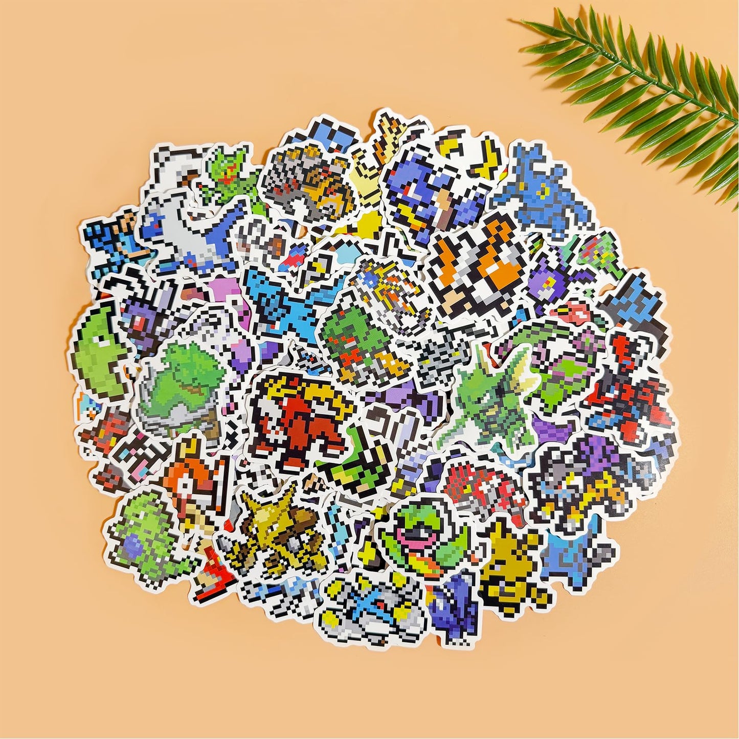 Pounchi Retro Video Game Stickers (100 Pcs) – Cute Pixel PVC Sticker Set