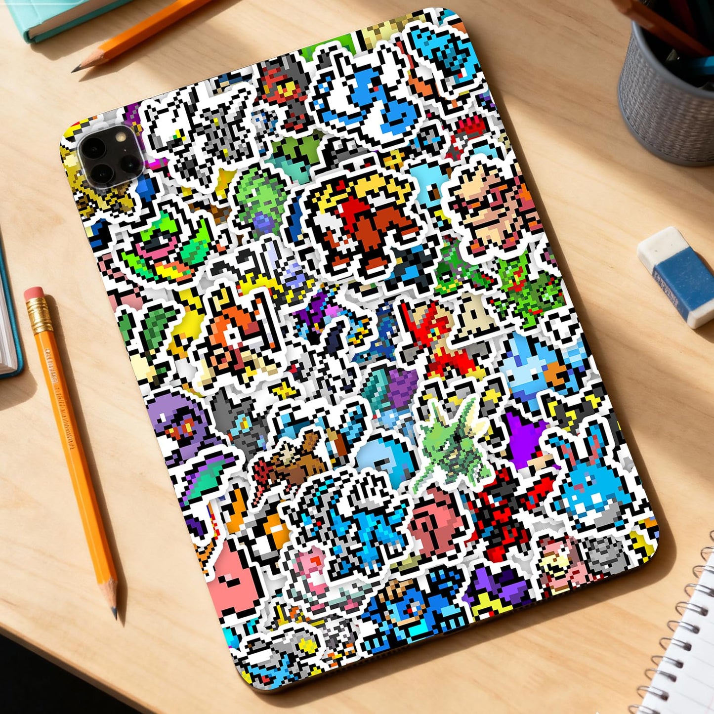 Pounchi Retro Video Game Stickers (100 Pcs) – Cute Pixel PVC Sticker Set