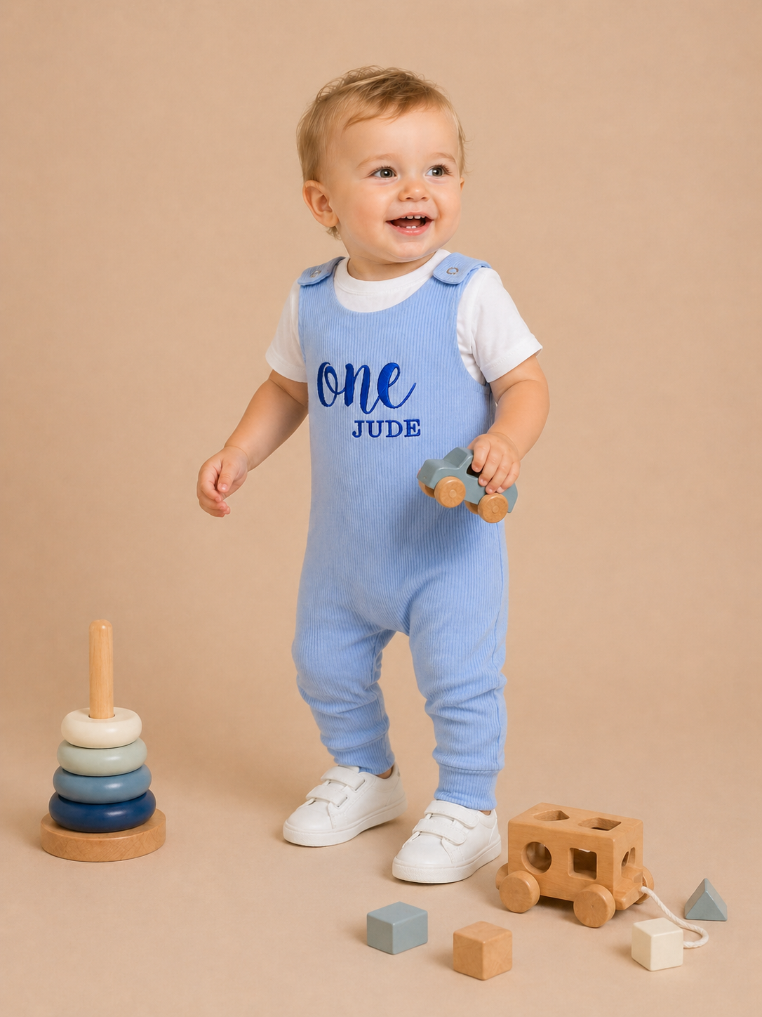 Powder Blue Personalised or Plain Dungarees
