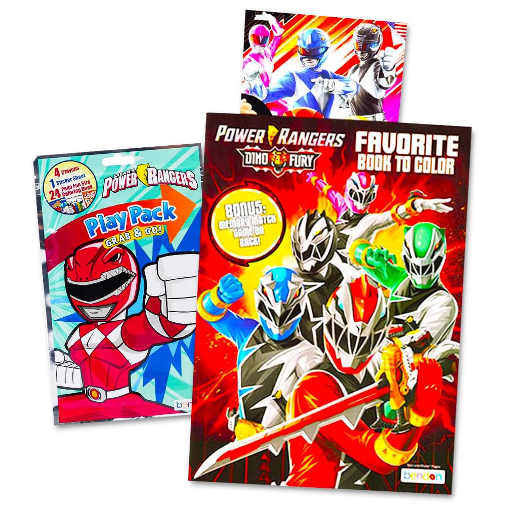 Power Rangers Coloring Book Super Set – 2 Coloring Books, Stickers & Activities