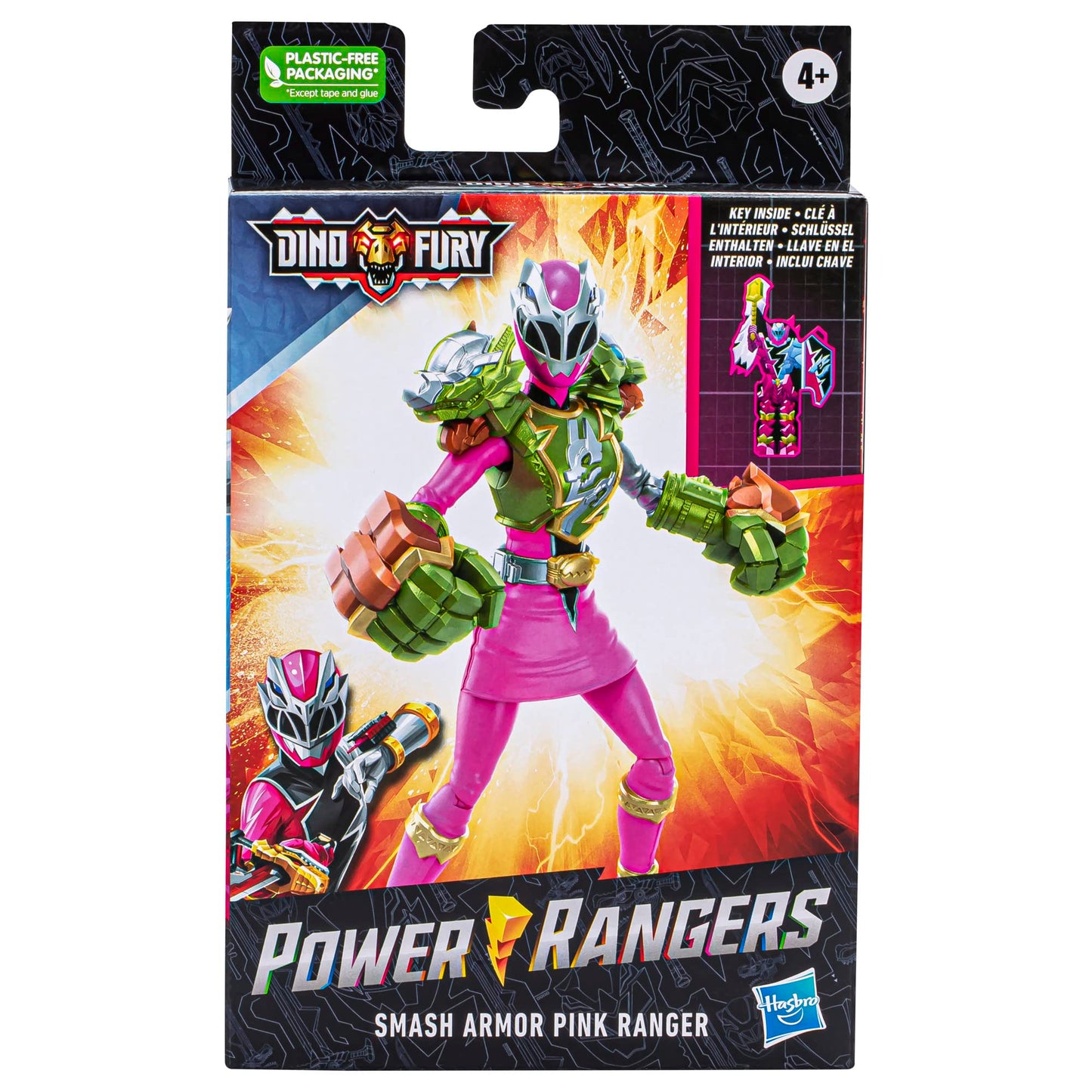 Spider-Man Presents Power Rangers Dino Fury Smash Armor Pink Ranger – 6-Inch Action Figure