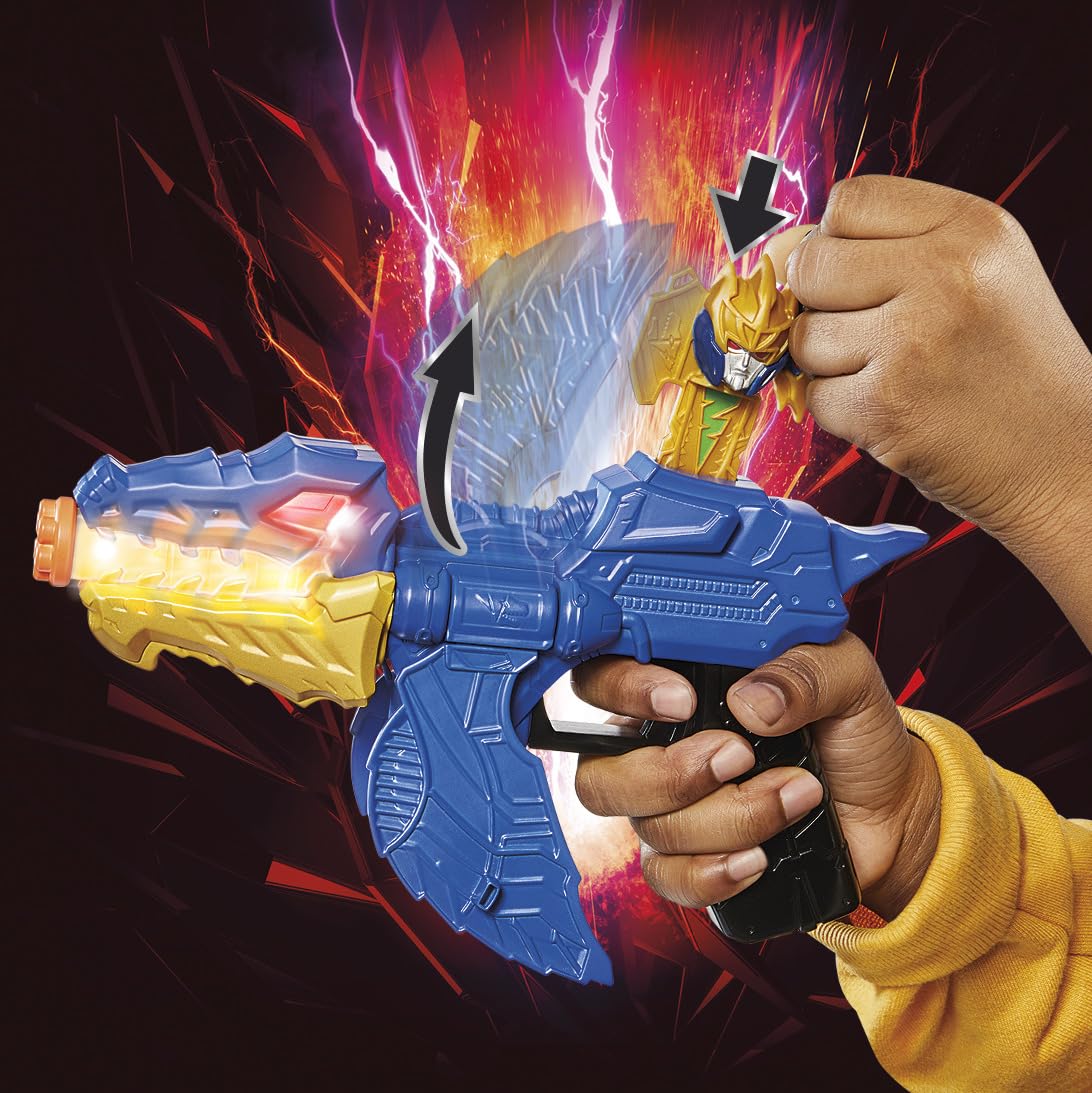 Power Rangers Dino Fury Gold Fury Blade Blaster – Morphing Toy Weapon for Kids