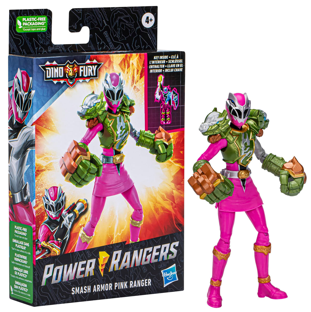 Spider-Man Presents Power Rangers Dino Fury Smash Armor Pink Ranger – 6-Inch Action Figure