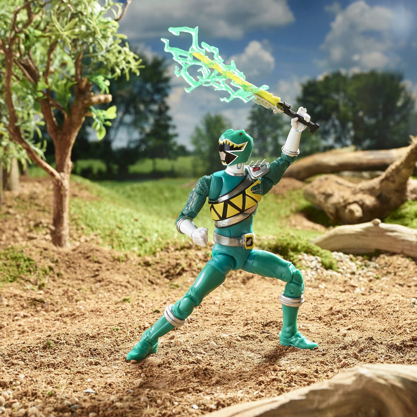 Power Rangers Lightning Collection Dino Charge Green Ranger – 6-Inch Premium Collectible Figure with Accessories