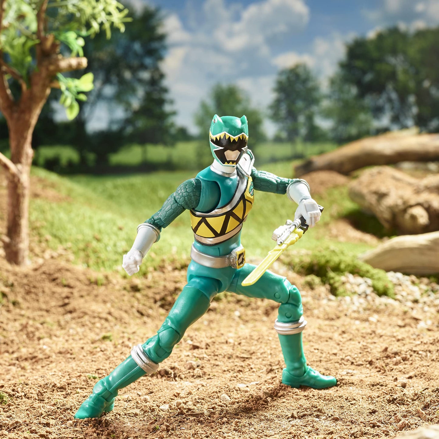 Power Rangers Lightning Collection Dino Charge Green Ranger – 6-Inch Premium Collectible Figure with Accessories