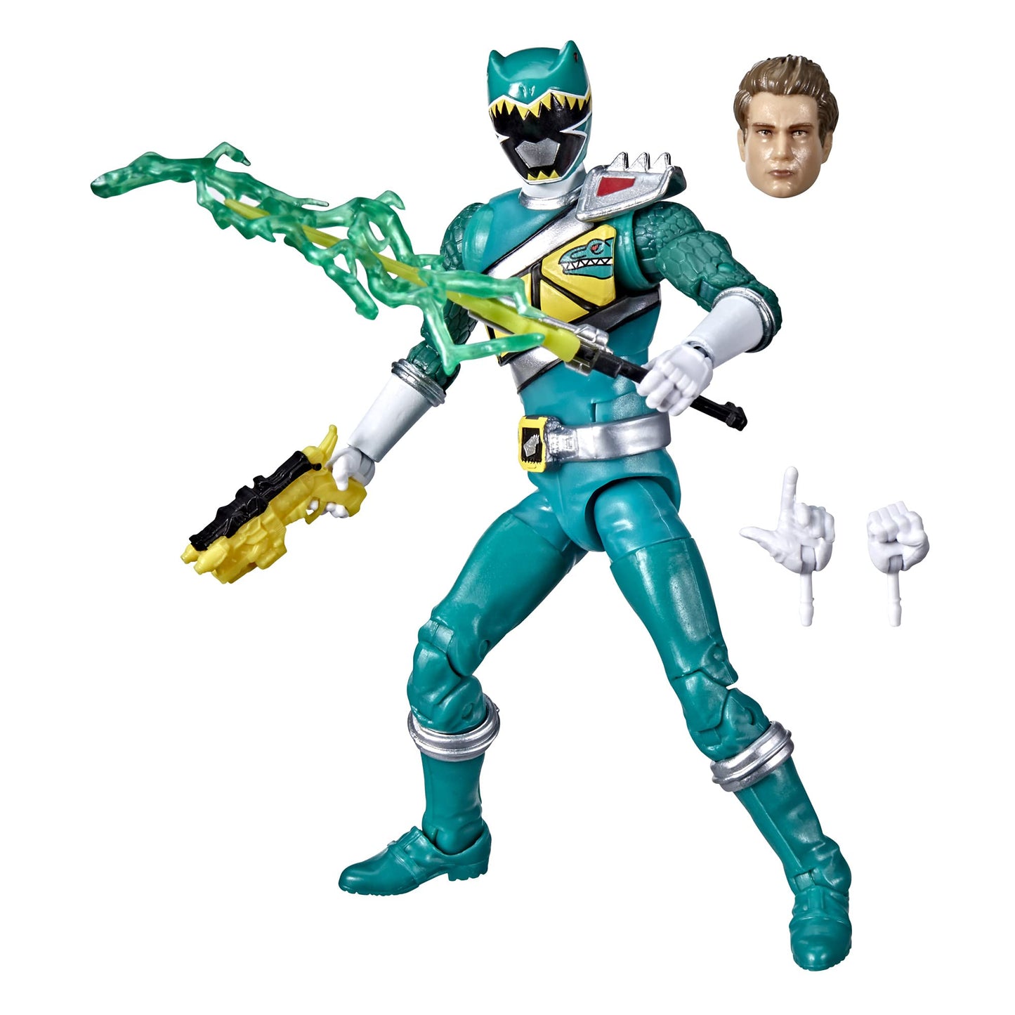 Power Rangers Lightning Collection Dino Charge Green Ranger – 6-Inch Premium Collectible Figure with Accessories