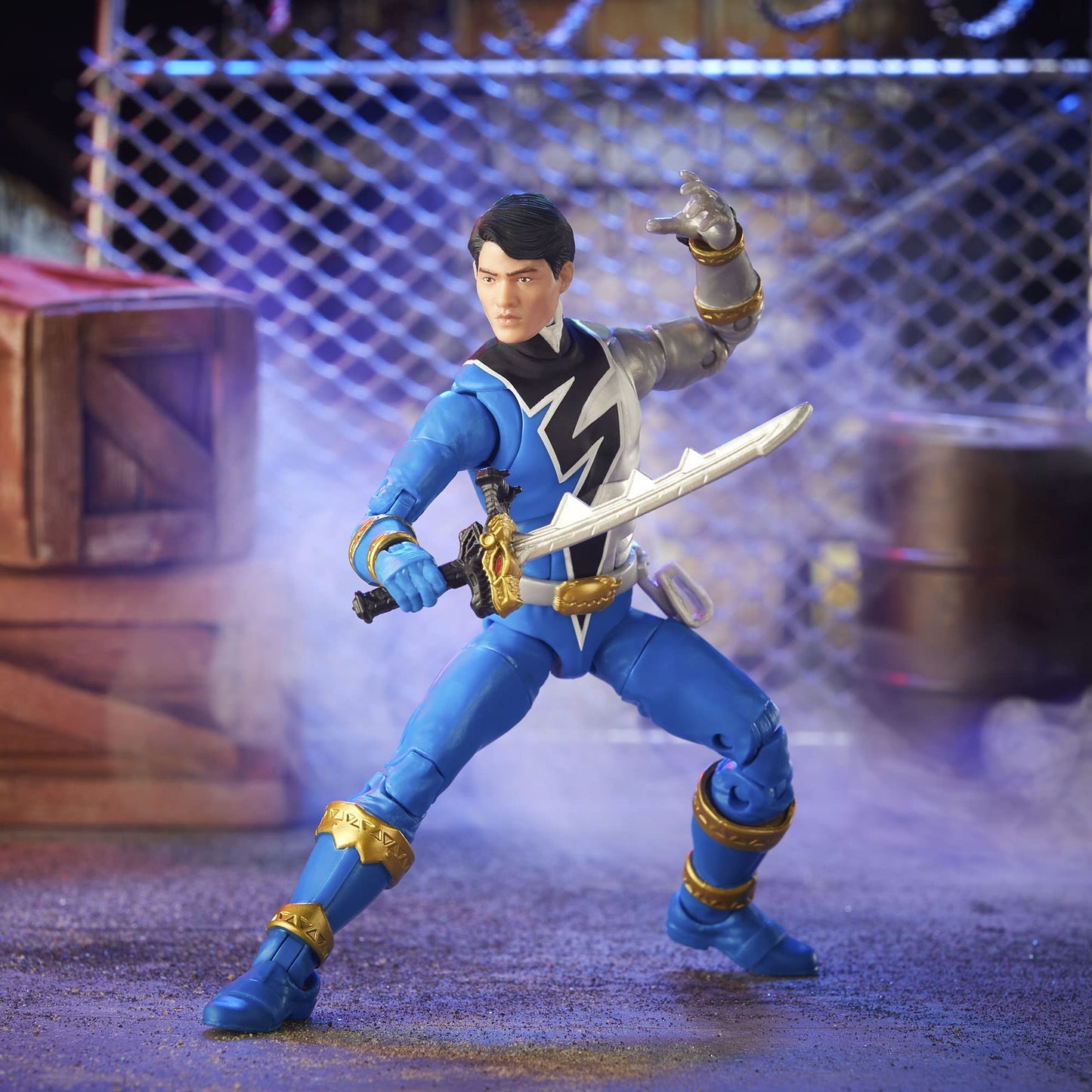 Power Rangers Lightning Collection Dino Fury Blue Ranger 6-Inch Premium Collectible Figure with Accessories