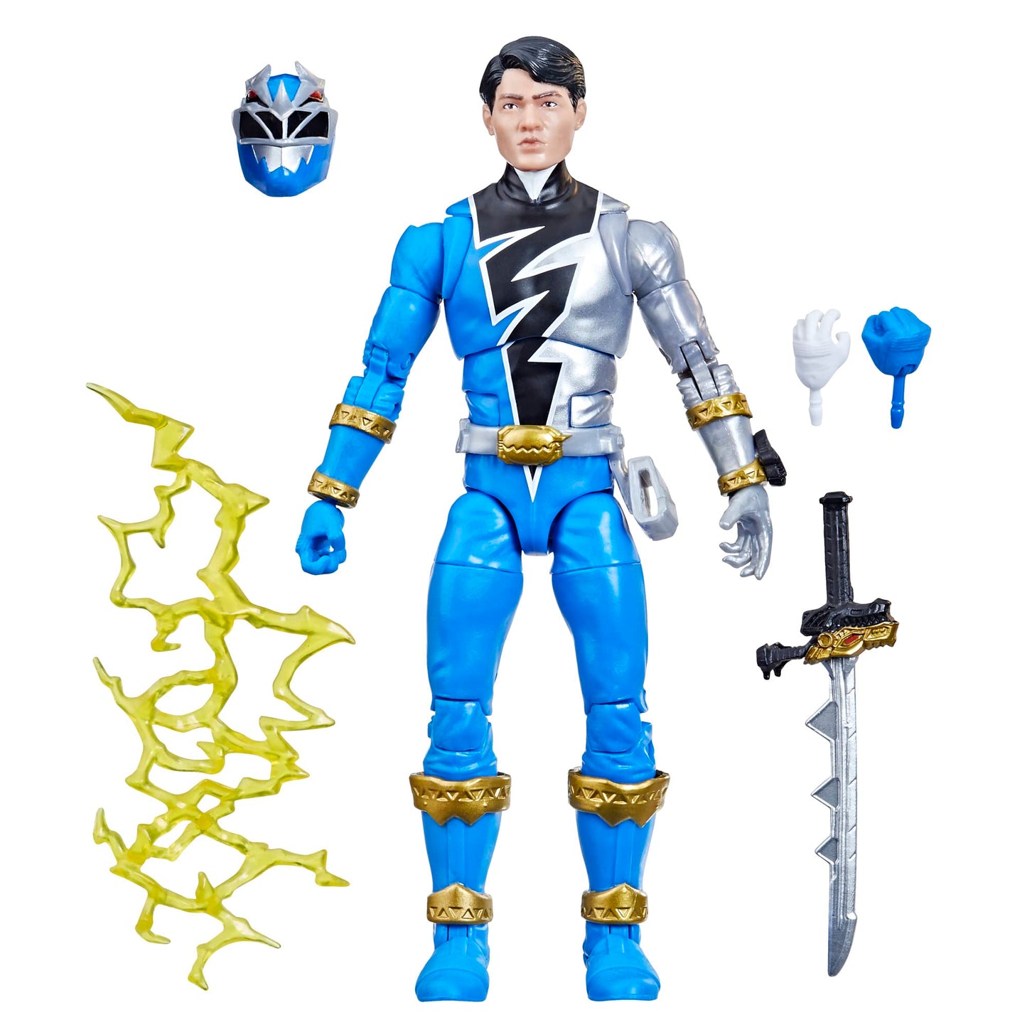 Power Rangers Lightning Collection Dino Fury Blue Ranger 6-Inch Premium Collectible Figure with Accessories