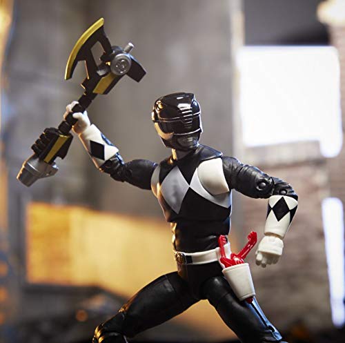 Power Rangers Lightning Collection Mighty Morphin Black Ranger – 6-Inch Premium Collectible Figure with Accessories