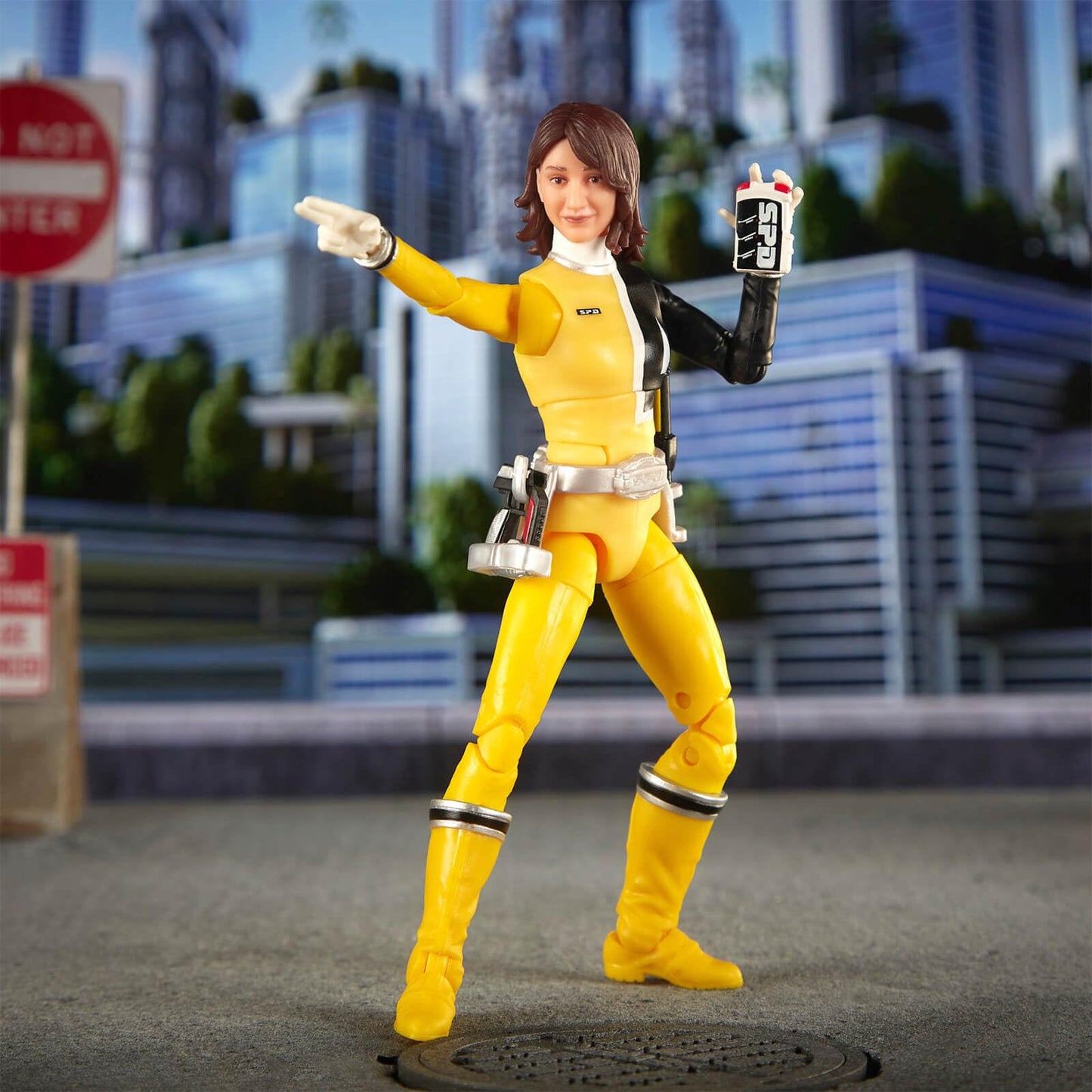 Power Rangers Lightning Collection S.P.D. Yellow Ranger 6-Inch Premium Collectible Action Figure + Accessories