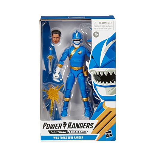 Power Rangers Lightning Collection Wild Force Blue Ranger 6-Inch Premium Collectible Figure with Accessories