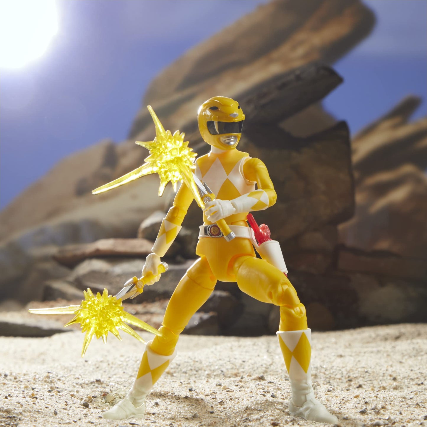 Power Rangers Lightning Collection Mighty Morphin Yellow Ranger Figure – 6-Inch Collectible with Accessories