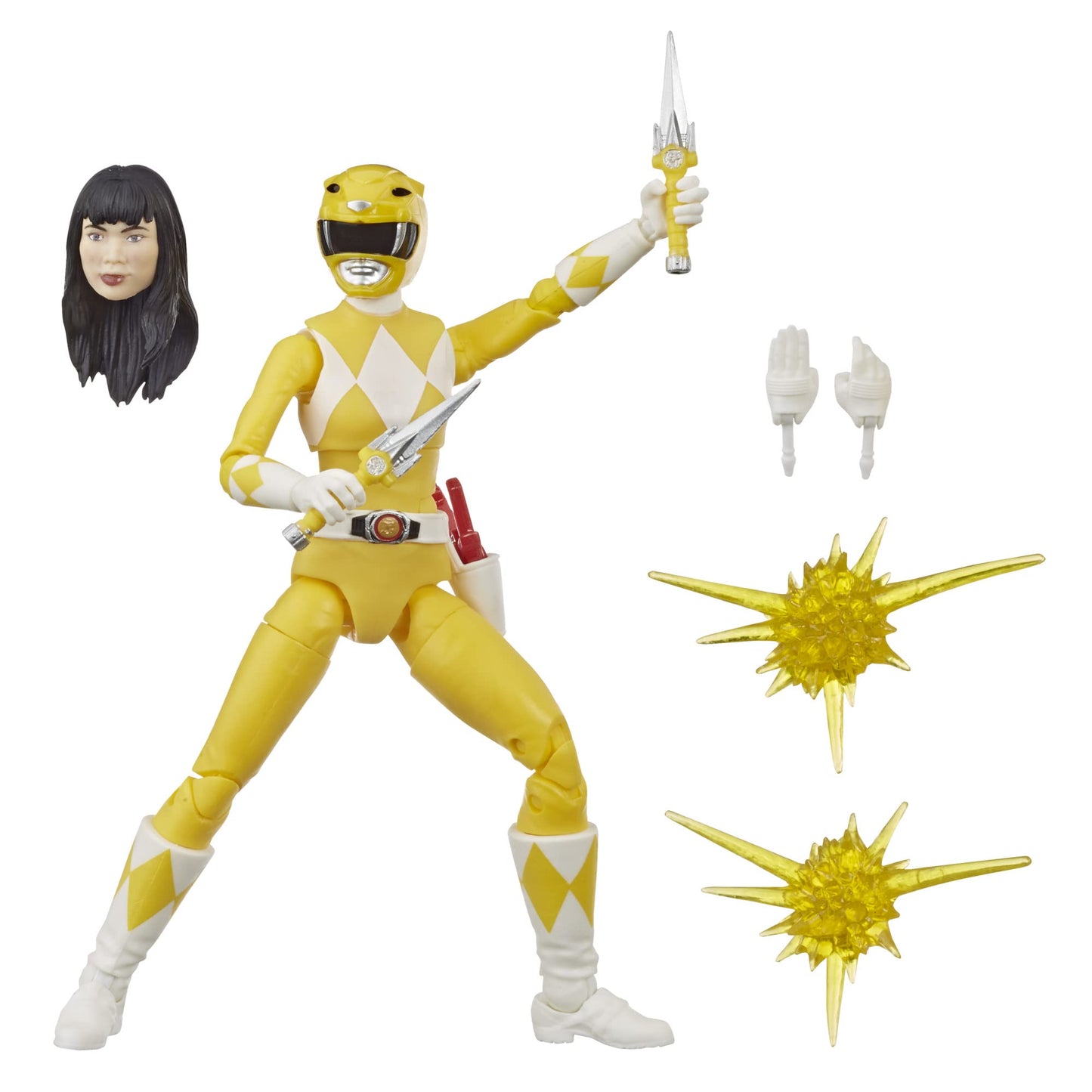 Power Rangers Lightning Collection Mighty Morphin Yellow Ranger Figure – 6-Inch Collectible with Accessories