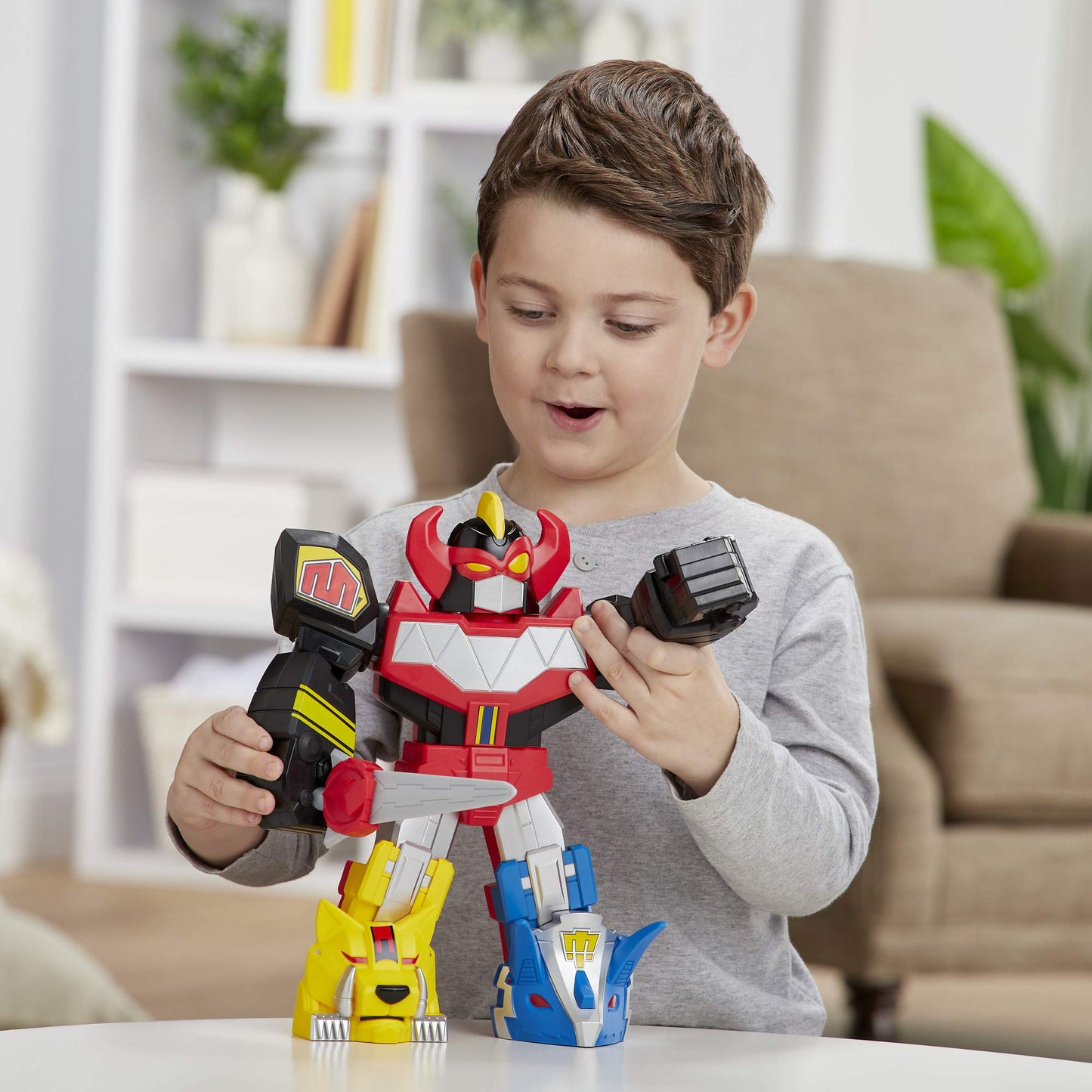 Power Rangers Mega Mighties Megazord – 12-Inch Action Figure for Kids 3+ | Playskool Heroes