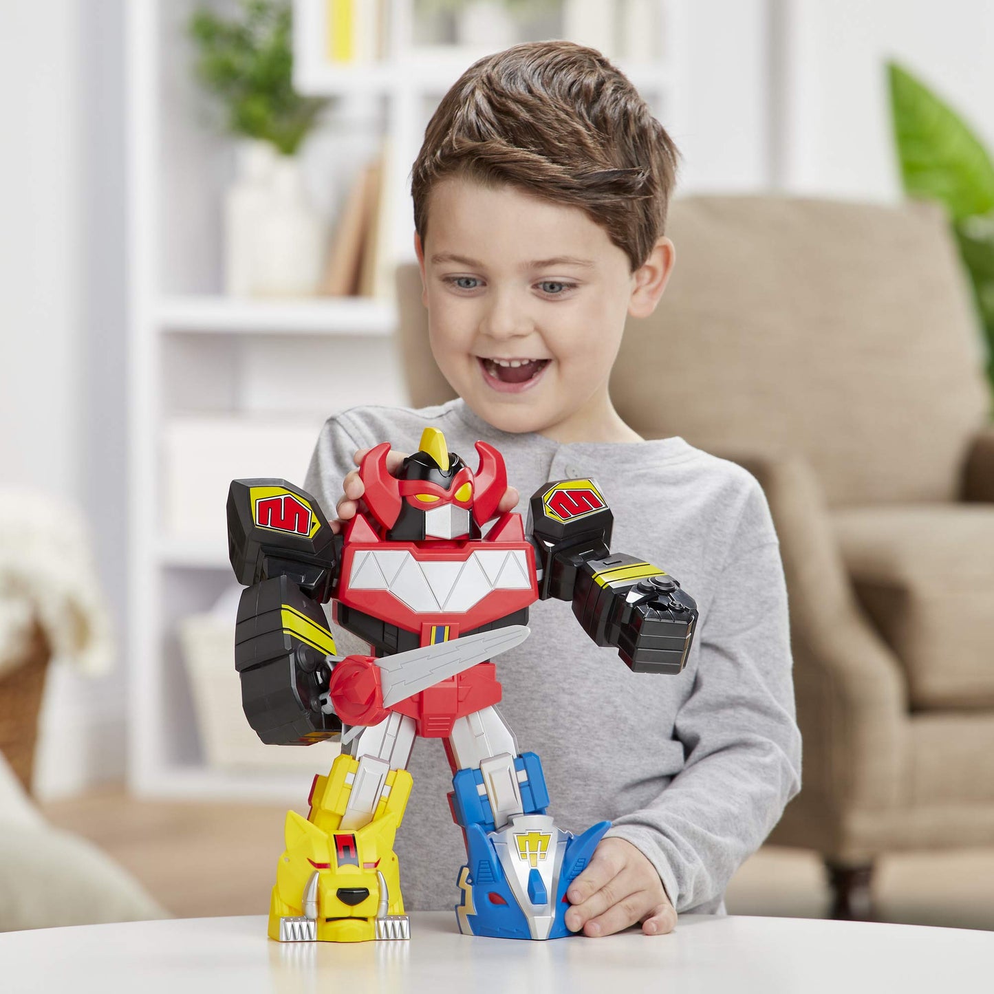 Power Rangers Mega Mighties Megazord – 12-Inch Action Figure for Kids 3+ | Playskool Heroes