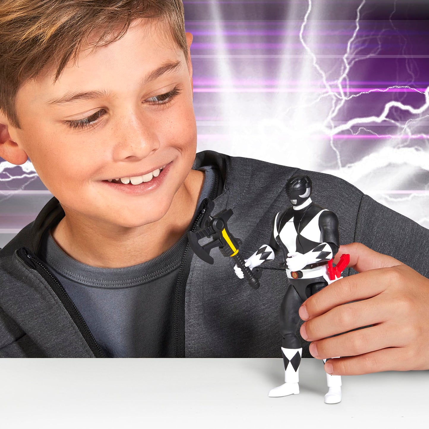 Power Rangers Mighty Morphin Re-Ignition Auto-Morphin Black Ranger Action Figure by Playmates Toys