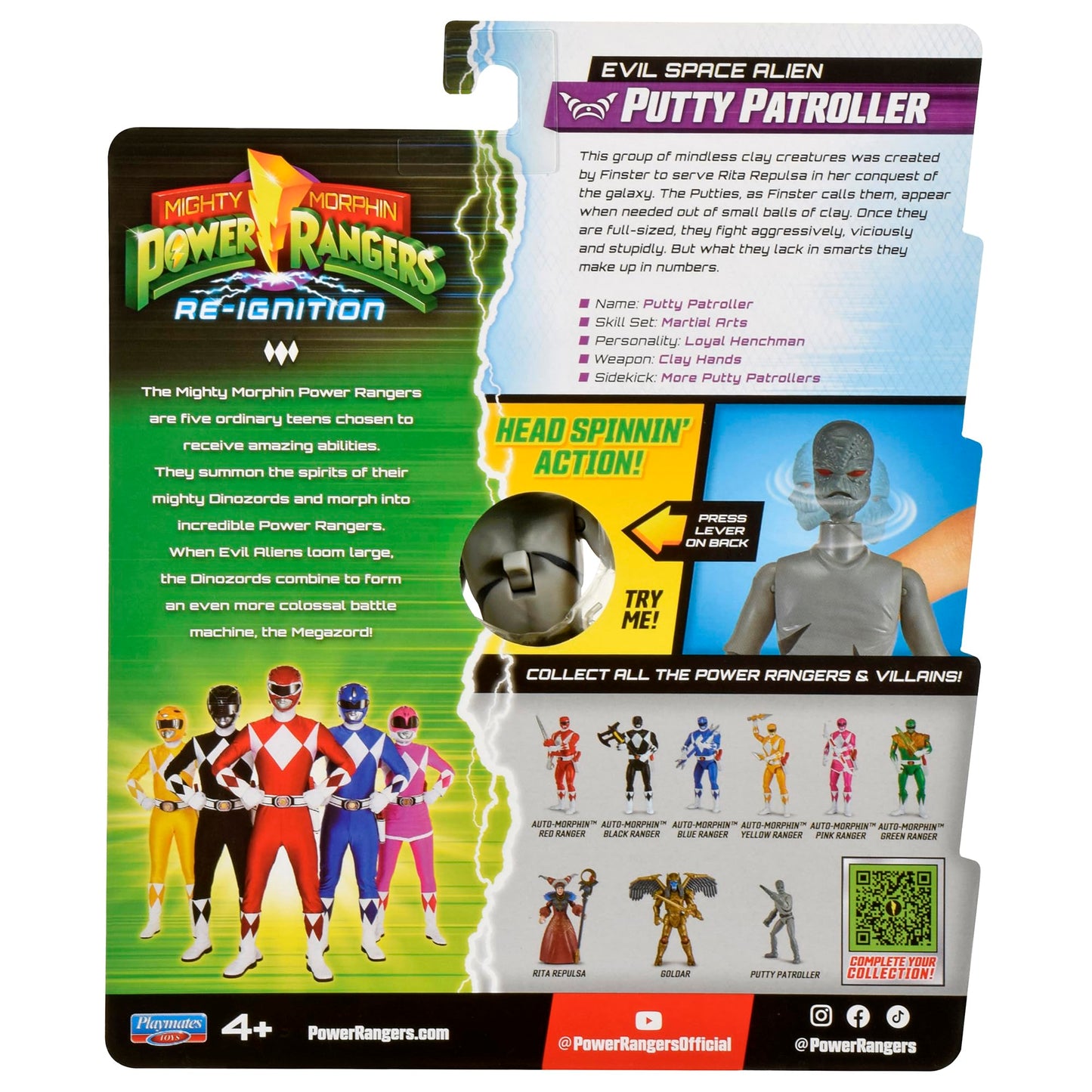 Power Rangers Mighty Morphin Re-Ignition Putty Patroller – Playmates Evil Space Alien Figure