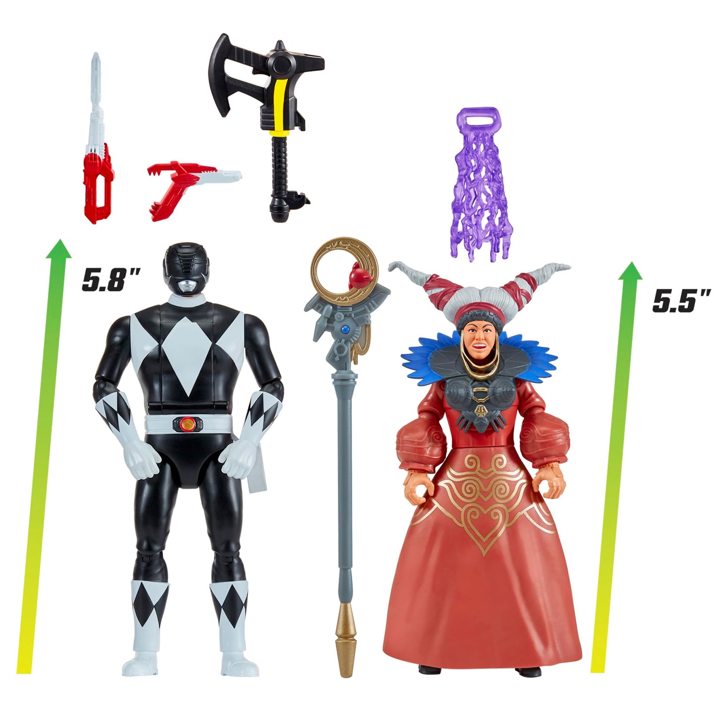 Power Rangers Mighty Morphin Re-Ignition: Auto-Morphin Black Ranger vs Rita Repulsa 2-Pack | Playmates Toys