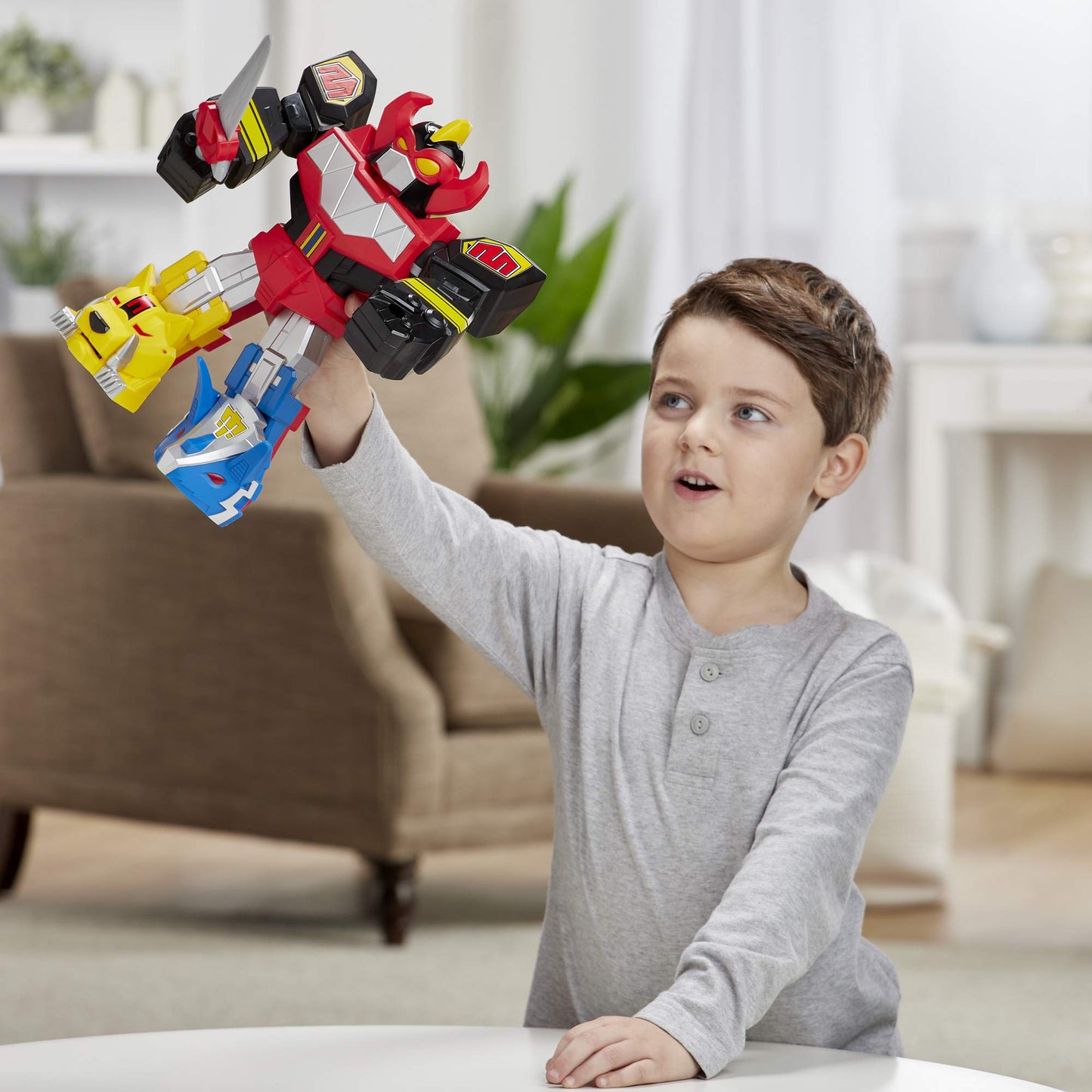 Power Rangers Mega Mighties Megazord – 12-Inch Action Figure for Kids 3+ | Playskool Heroes