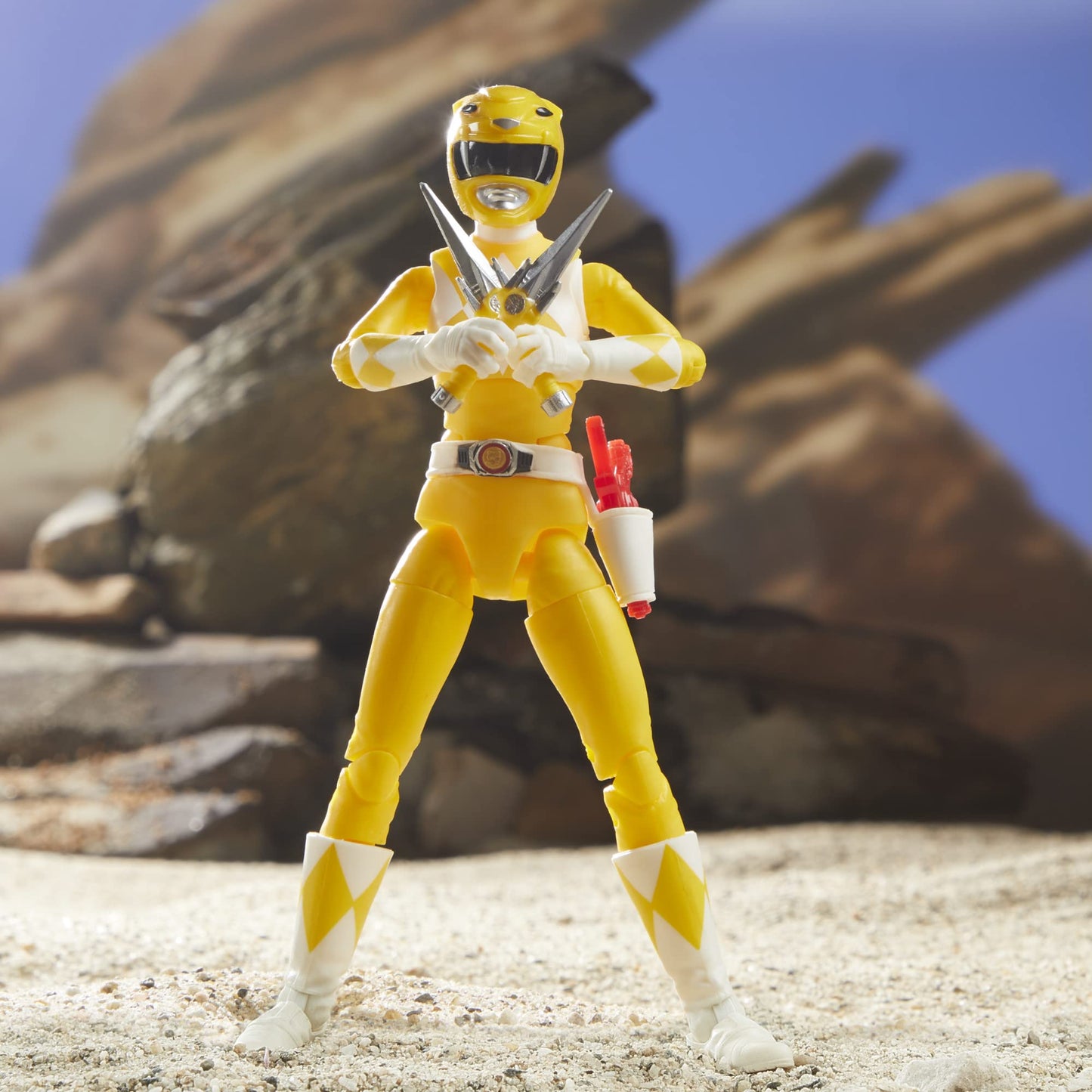 Power Rangers Lightning Collection Mighty Morphin Yellow Ranger Figure – 6-Inch Collectible with Accessories