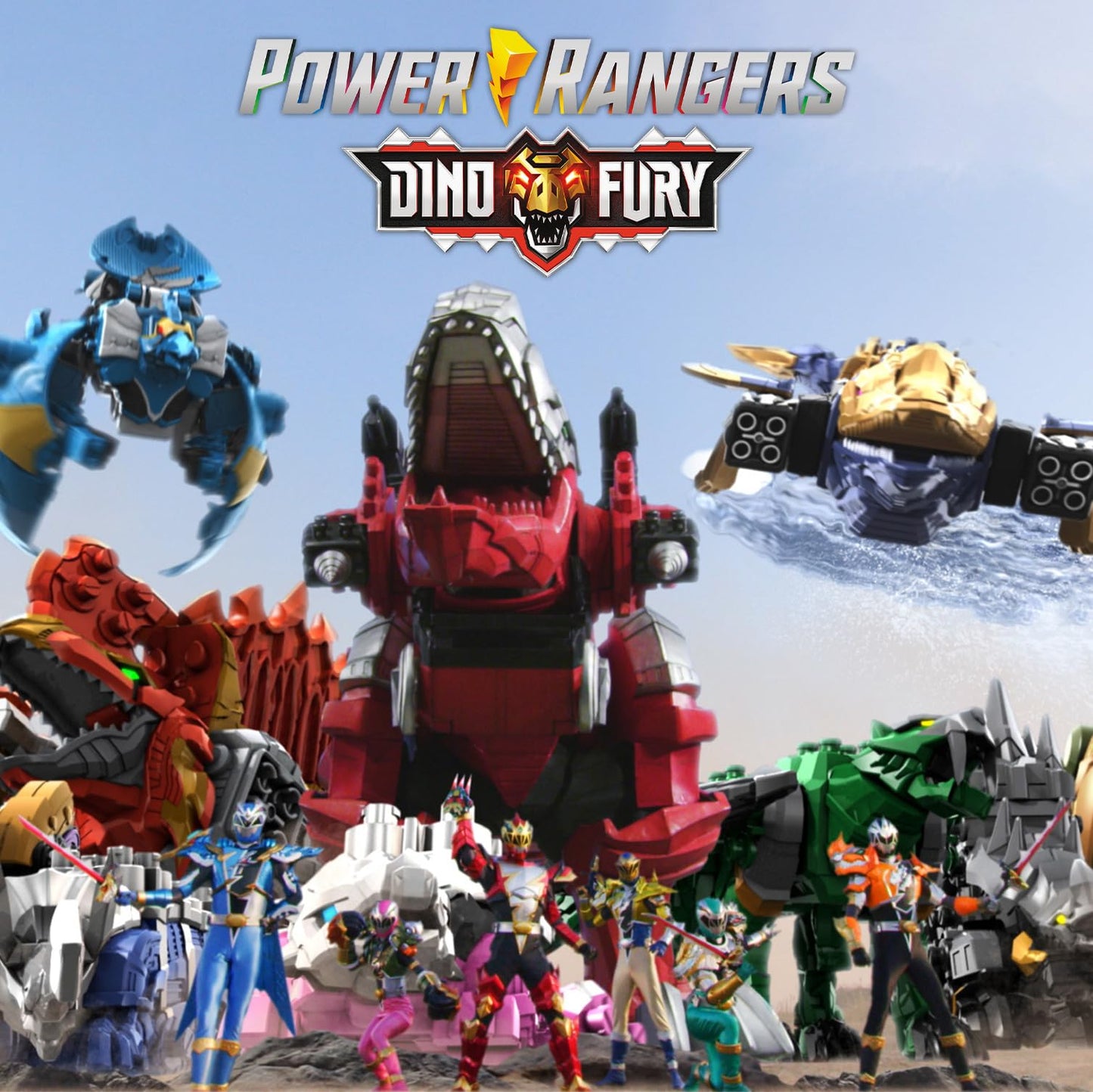Power Rangers Dino Fury Zord Link Ptera Freeze Zord Action Figure | Build Ultrazord Play