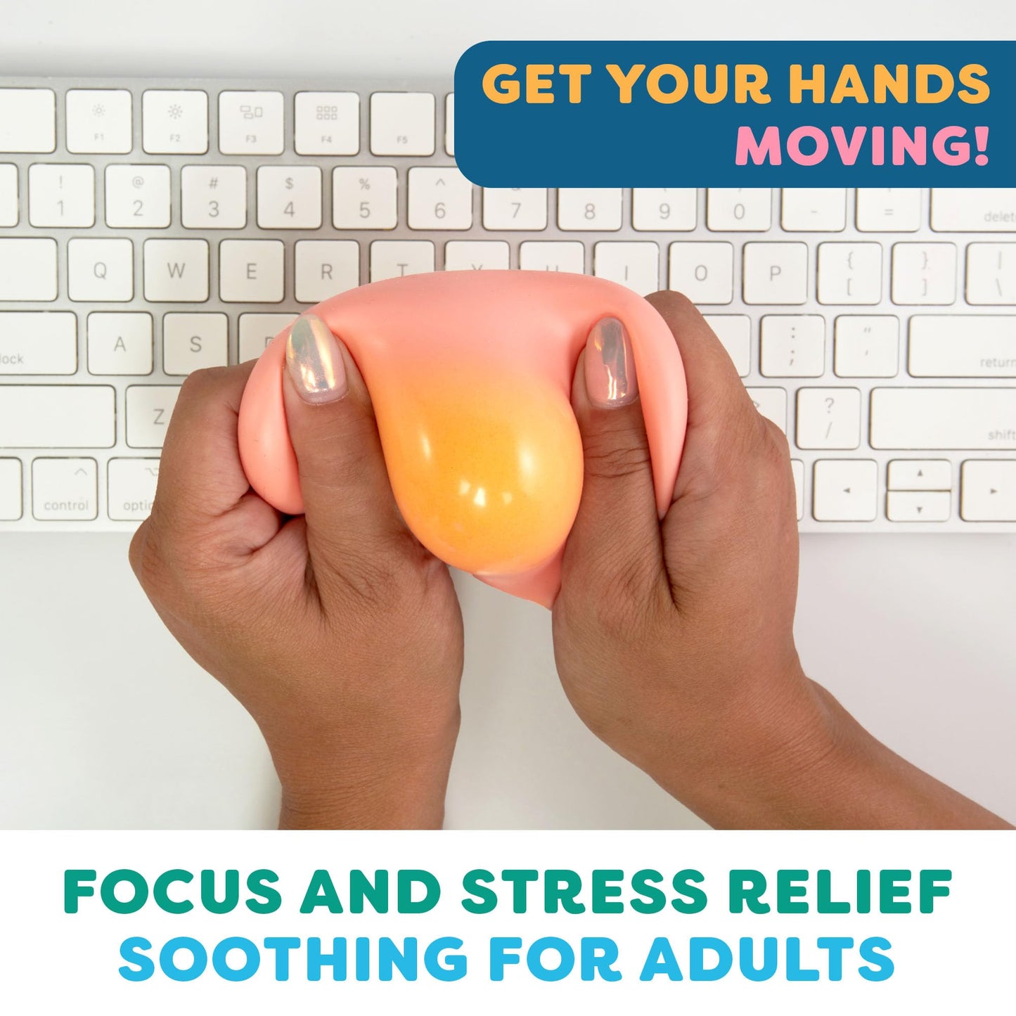 Power Your Fun Arggh Calm Mini Stress Balls – 3-Pack Color-Changing Fidget Toys