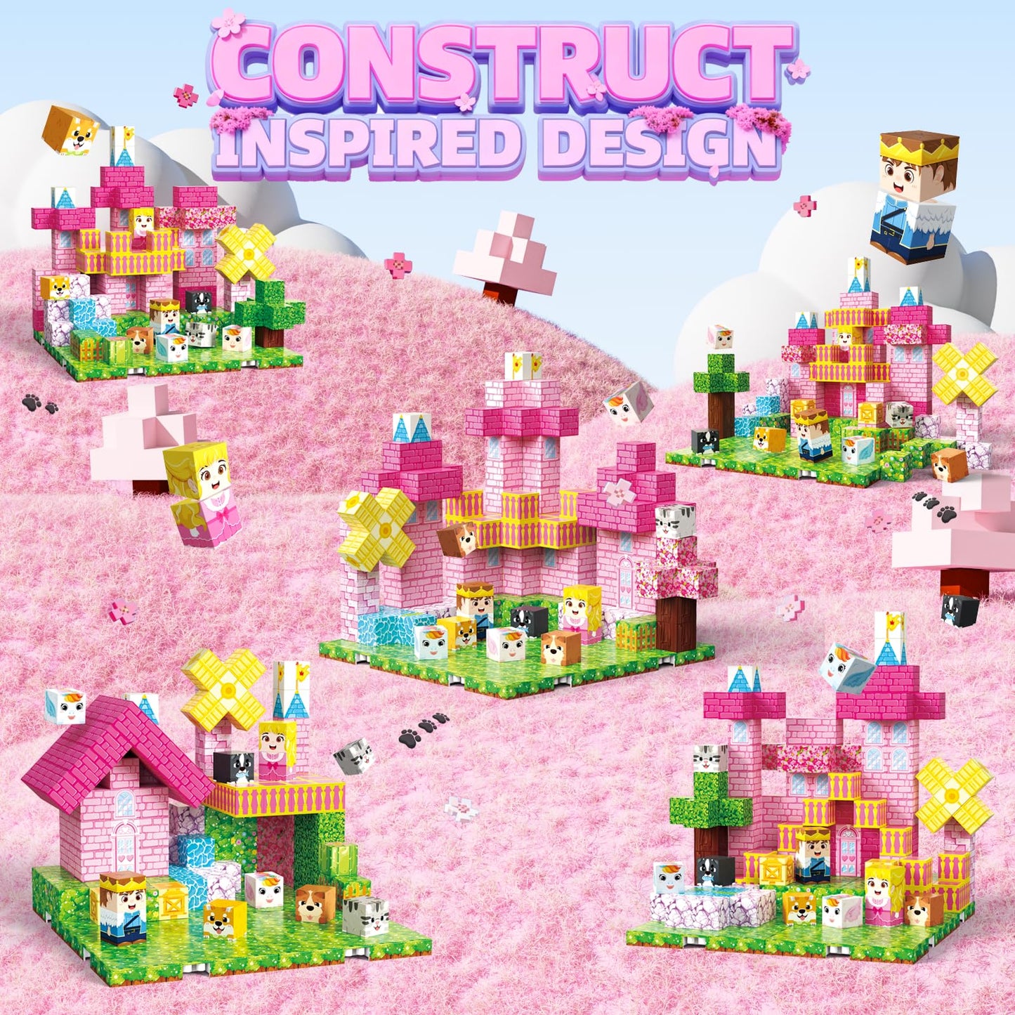Powerful Xishan 150-Pcs Magnetic Blocks – Princess Castle STEM Toys for Kids 3+ | Gift Idea