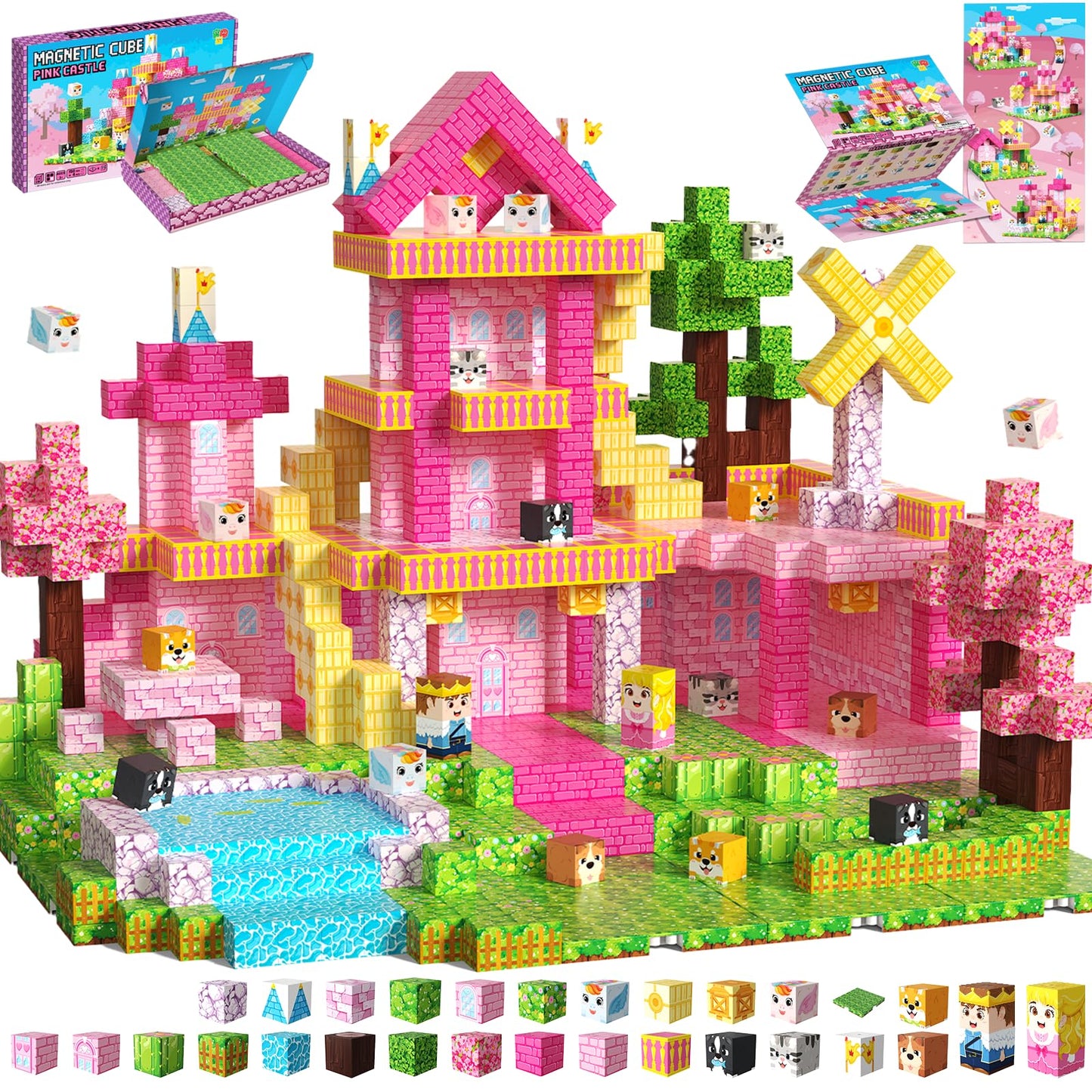 Powerful Xishan 150-Pcs Magnetic Blocks – Princess Castle STEM Toys for Kids 3+ | Gift Idea