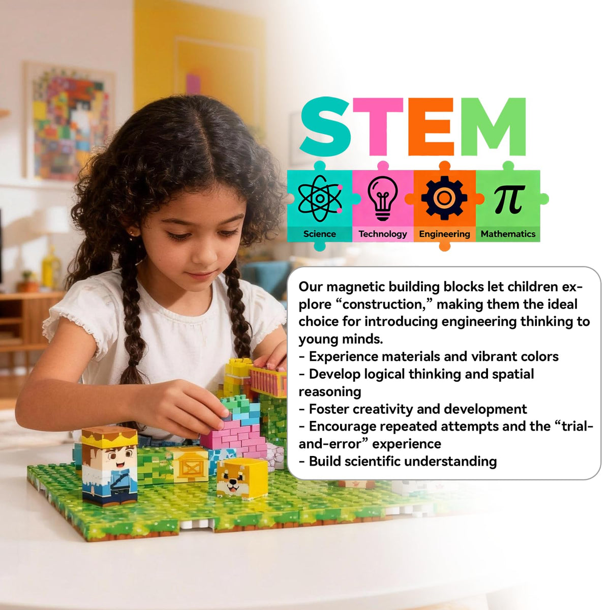 Powerful Xishan 150-Pcs Magnetic Blocks – Princess Castle STEM Toys for Kids 3+ | Gift Idea