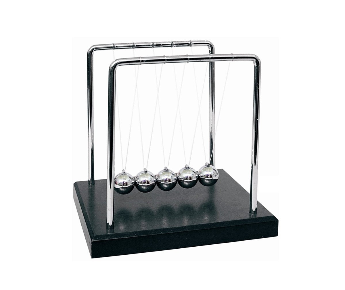 PowerTRC Newtons Cradle Balance Balls 7 1/4" | Science Desk Toy & Physics Gadget