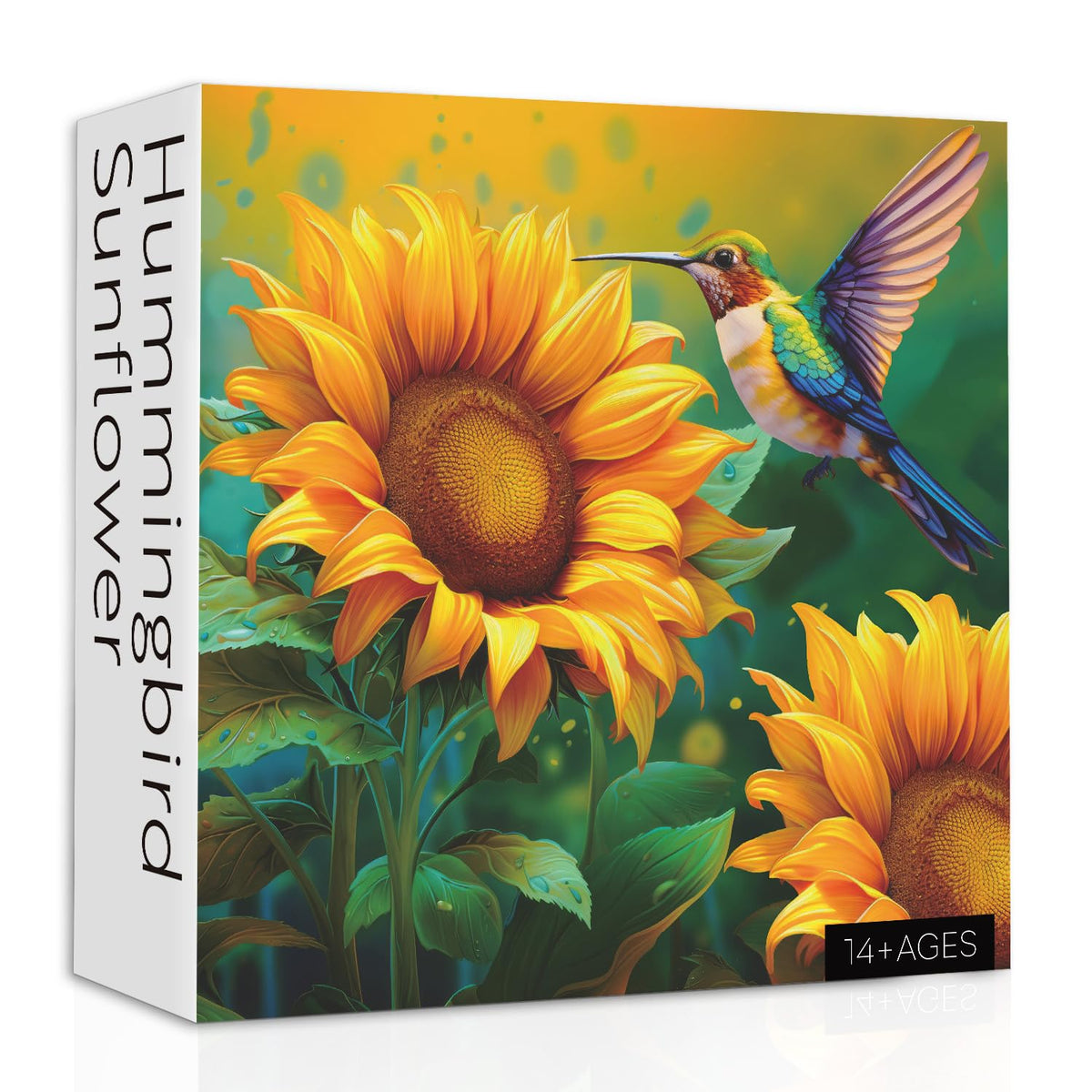PPuzzling Sunflower Hummingbird 1000-Piece Puzzle for Adults | Colorful Bird & Flower Art