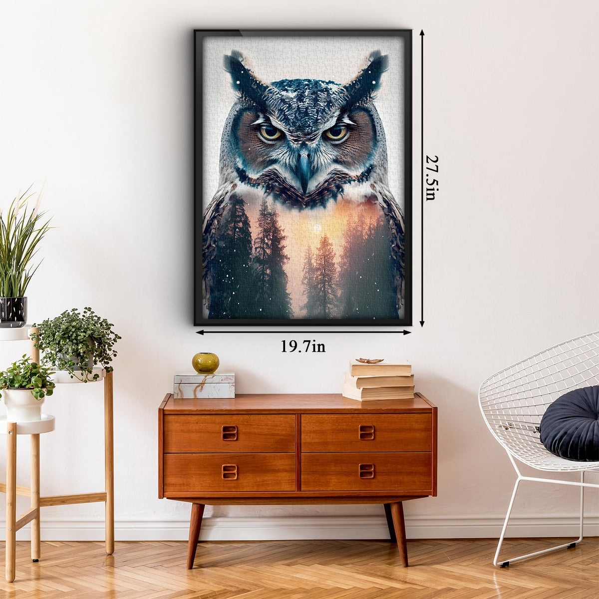PPuzzling Owl Puzzles for Adults 1000 Pieces - Difficult Bird Jigsaw, Jungle Nature Decor