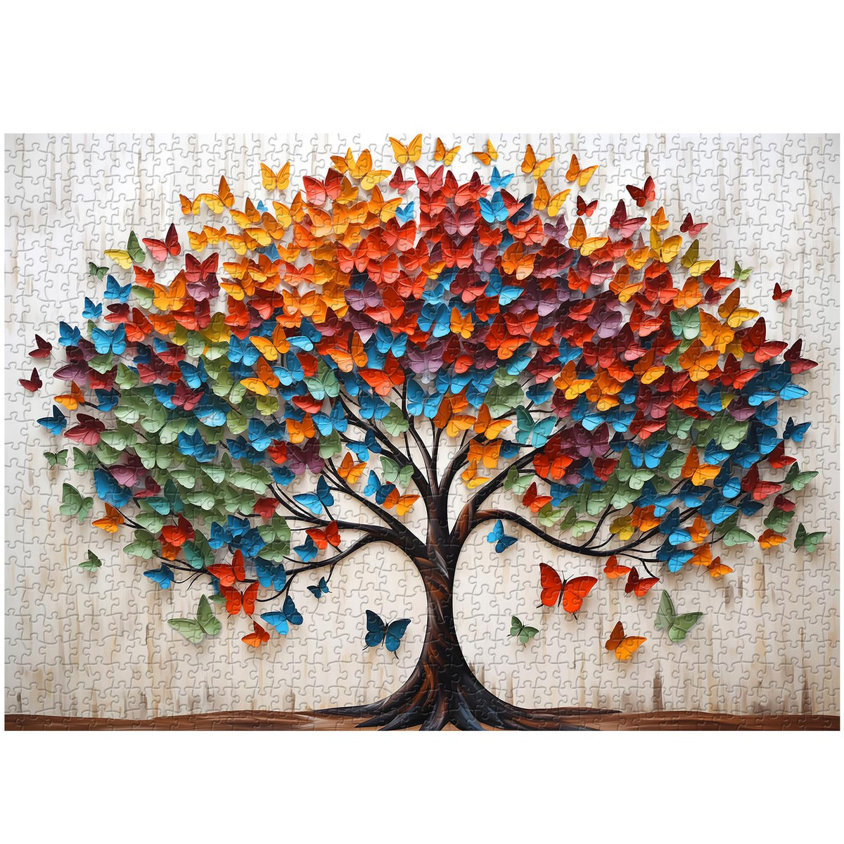PPuzzling Butterfly Tree Puzzle 1000 Pieces for Adults – Tree of Life with Colorful Butterflies
