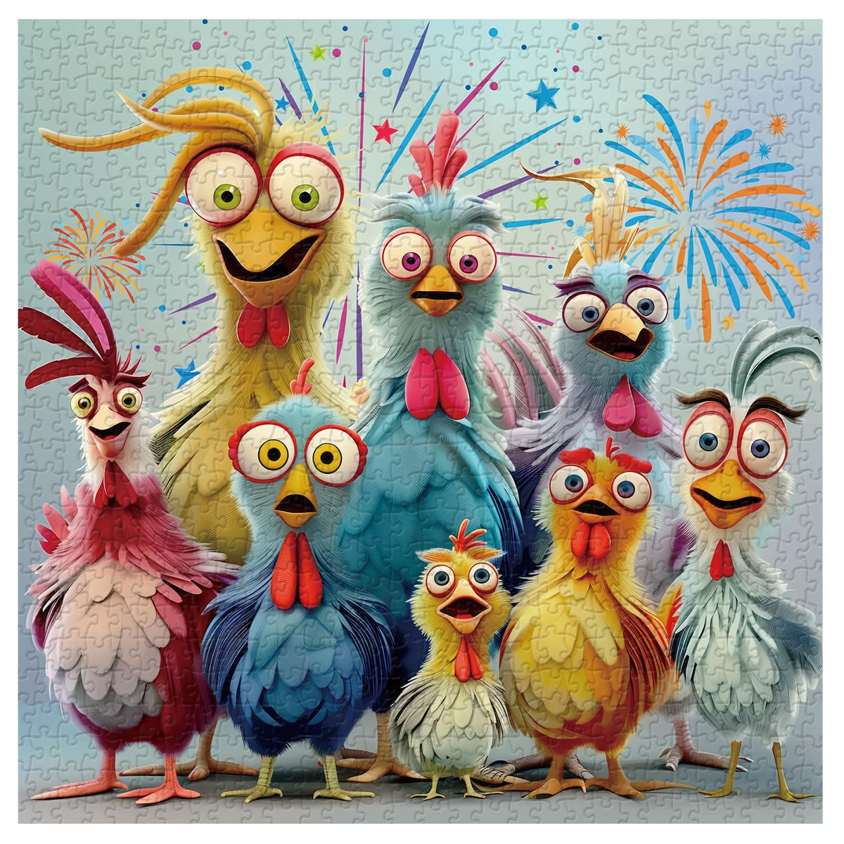 PPuzzling Thanksgiving Chicken Puzzle 1000 Pieces – Fun Family Jigsaw for Adults