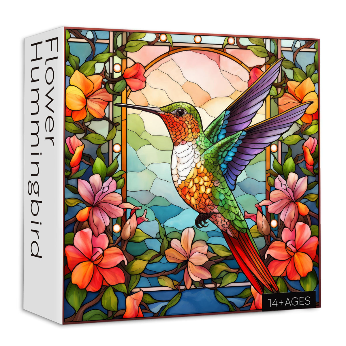 PPuzzling Hummingbird Puzzles — 1000-Piece Stained Glass Garden Artwork