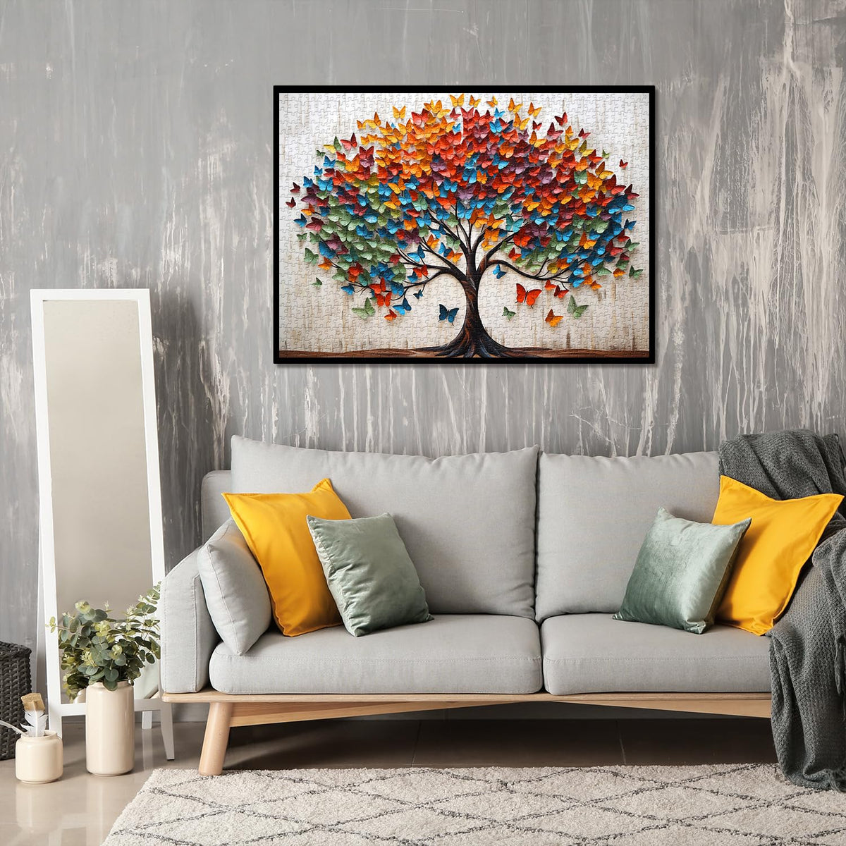 PPuzzling Butterfly Tree Puzzle 1000 Pieces for Adults – Tree of Life with Colorful Butterflies