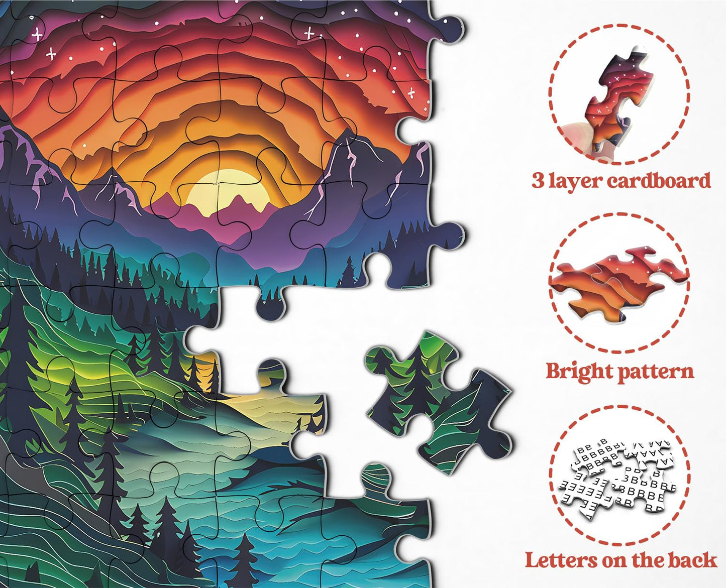 PPuzzling Magic Forest Round 1000-Piece Puzzle – Nature Landscape Jigsaw