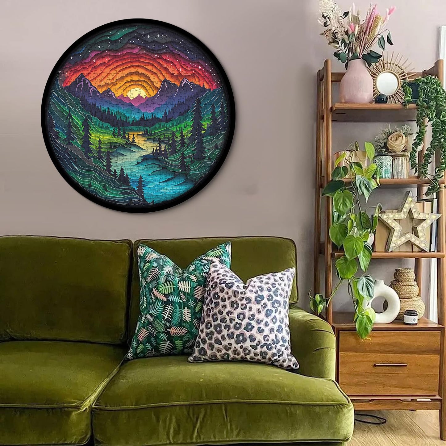 PPuzzling Magic Forest Round 1000-Piece Puzzle – Nature Landscape Jigsaw