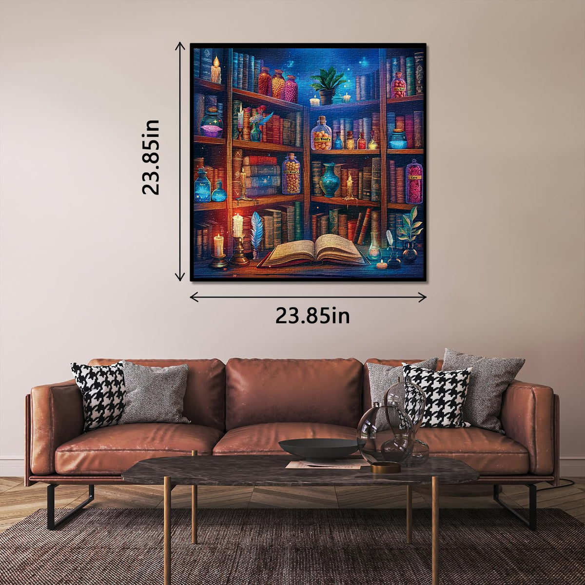 PPuzzling Vintage Book Puzzles for Adults | 1000-Piece Magic Library Bookshelf Jigsaw