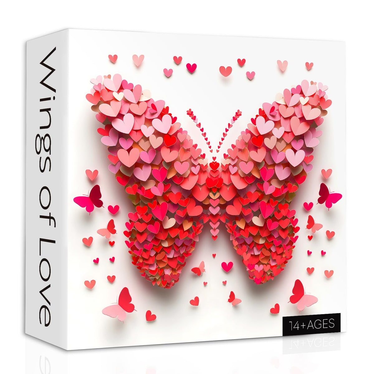 PPuzzling Valentine Butterfly Puzzle 1000 Pieces — Colorful Heart Jigsaw for Adults