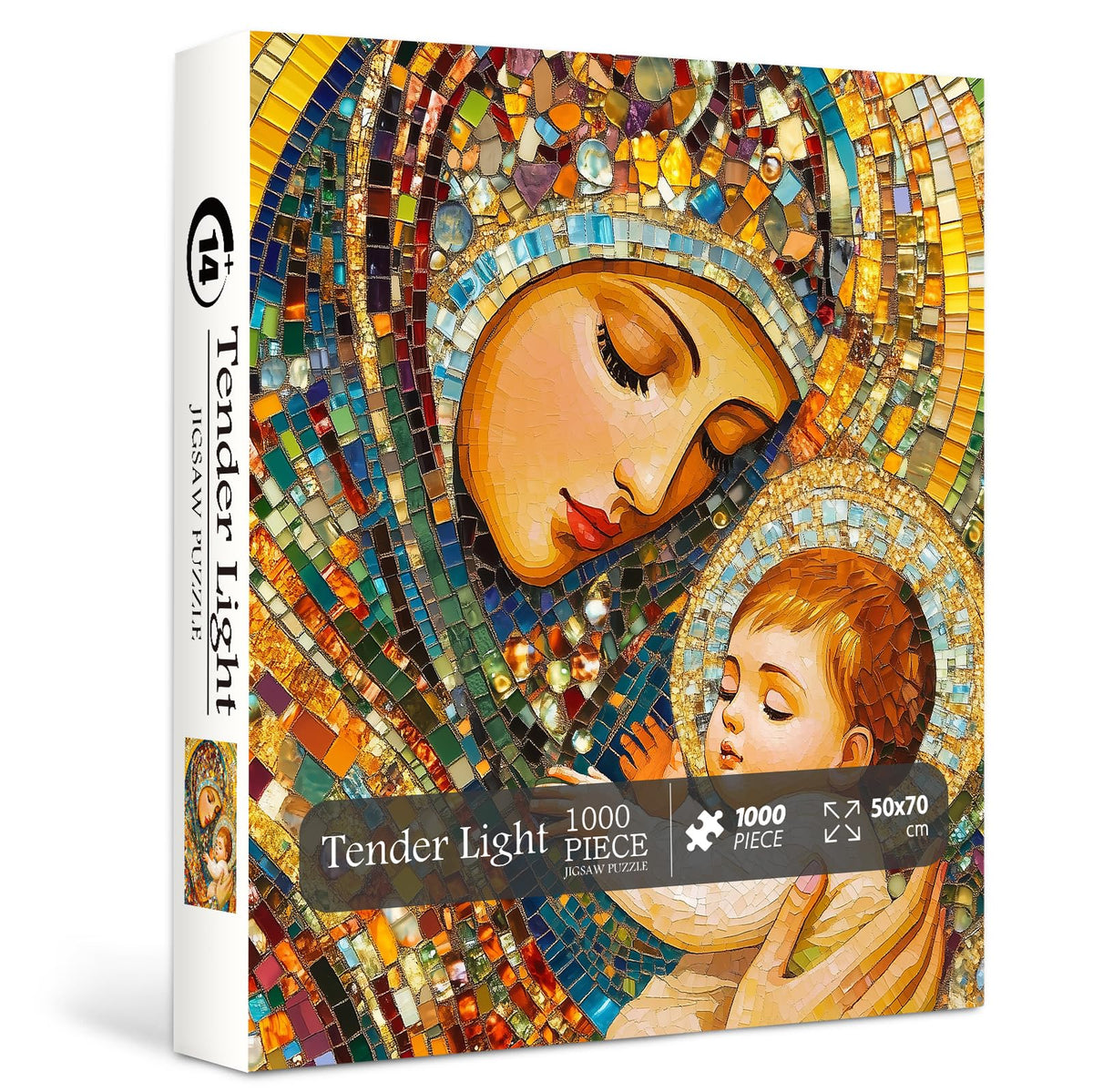 PPuzzling Christian Jesus Puzzle 1000 Pieces – Mary & Baby Jesus Mosaic