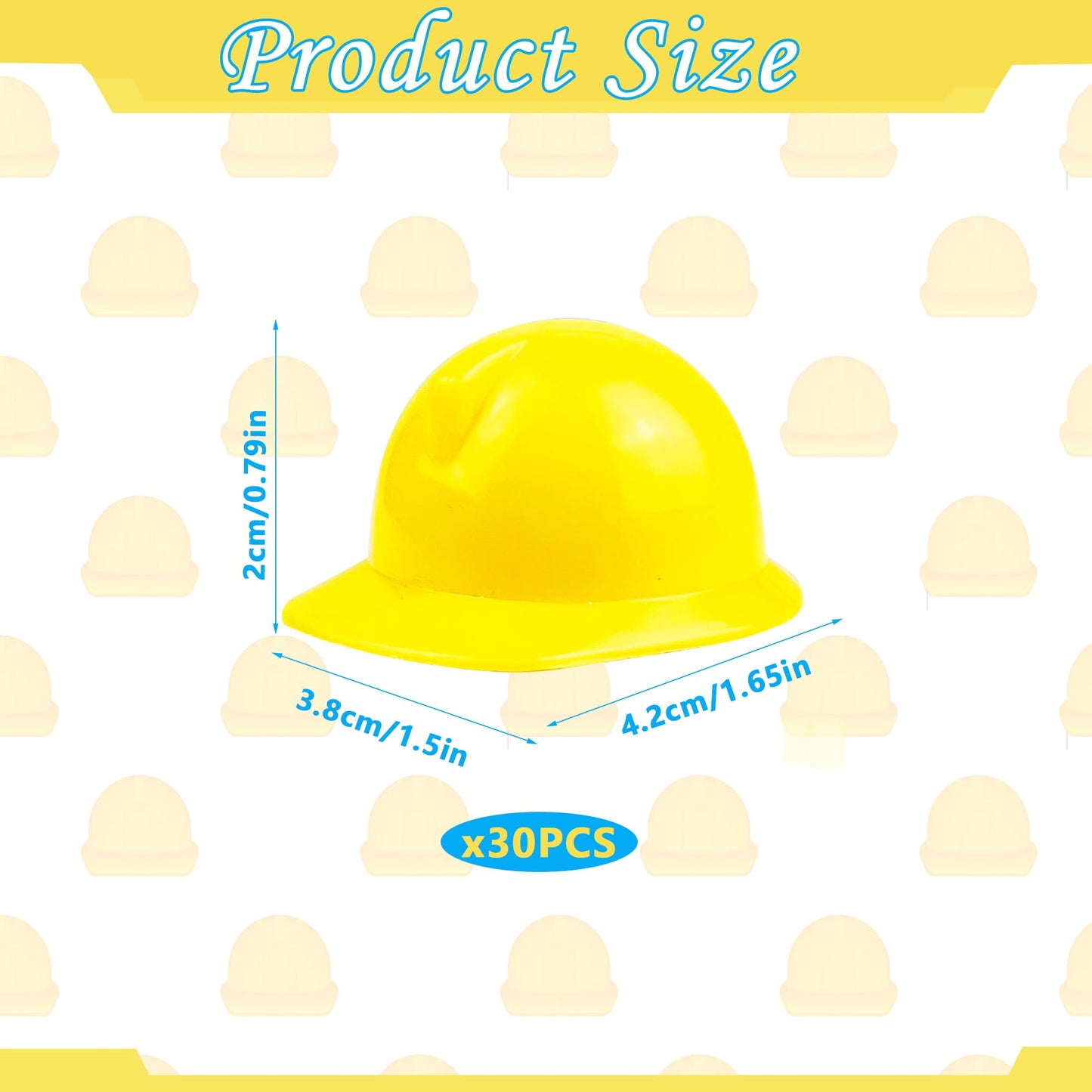 PPXMEEUDC 30 PCS Mini Construction Hat | Plastic Party Toys & Favors