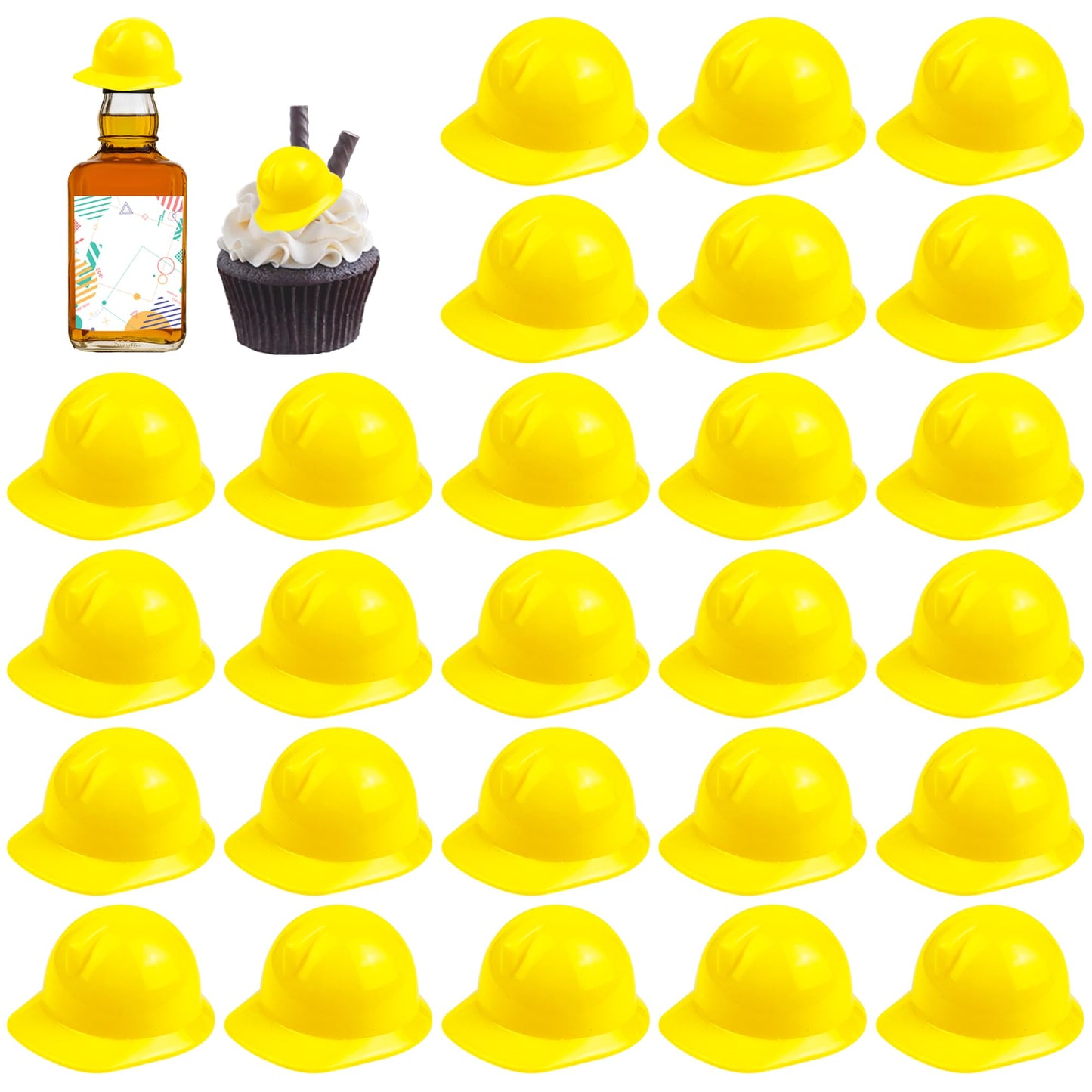 PPXMEEUDC 30 PCS Mini Construction Hat | Plastic Party Toys & Favors