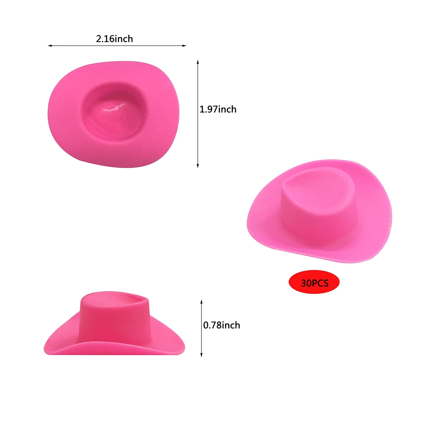 PPXMEEUDC 30Pcs Pink Mini Cowboy Hats – Western Doll Dress-Up & Party Decor