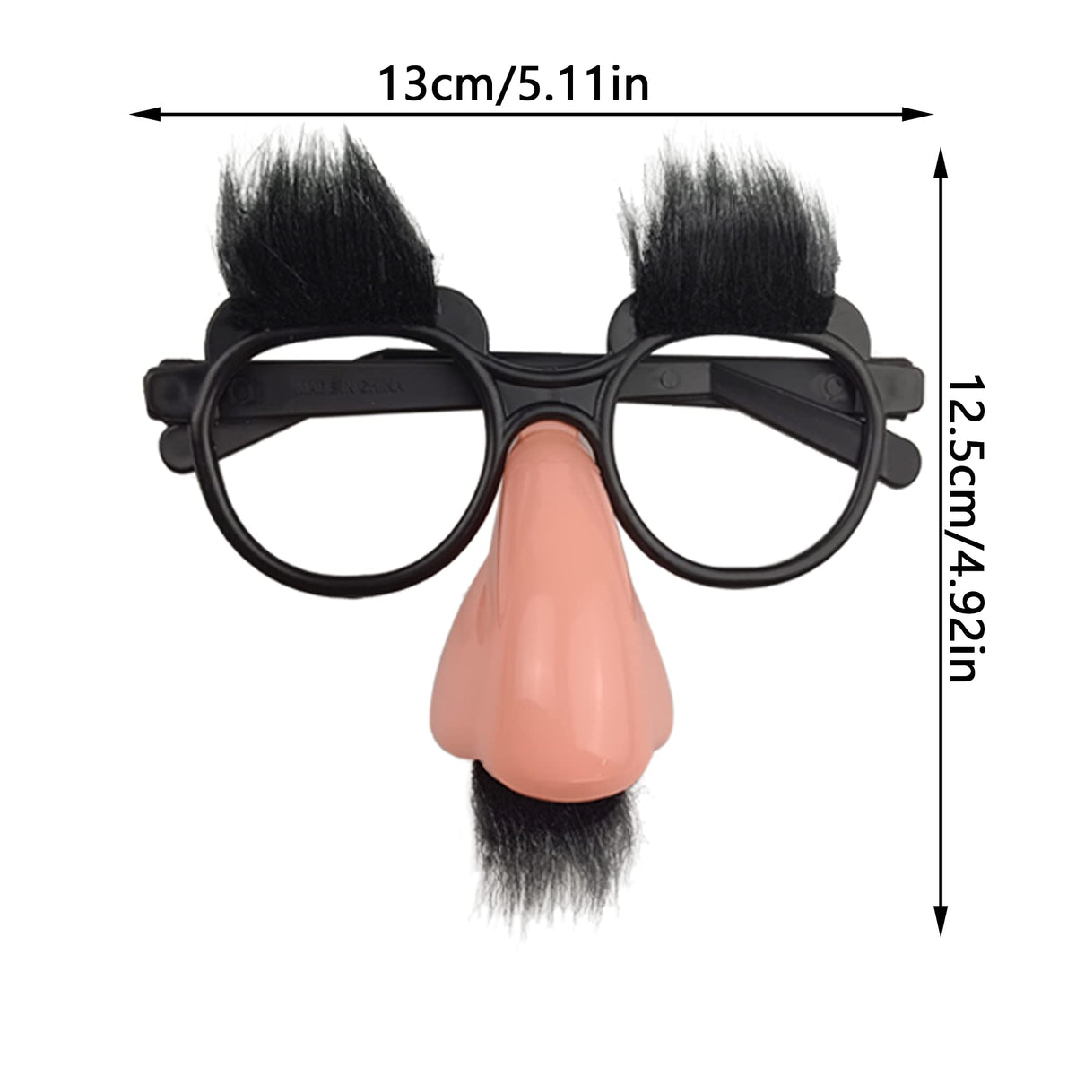 PPXMEEUDC 6 Pcs Disguise Glasses – Funny Nose, Eyebrows & Mustache Party Favors