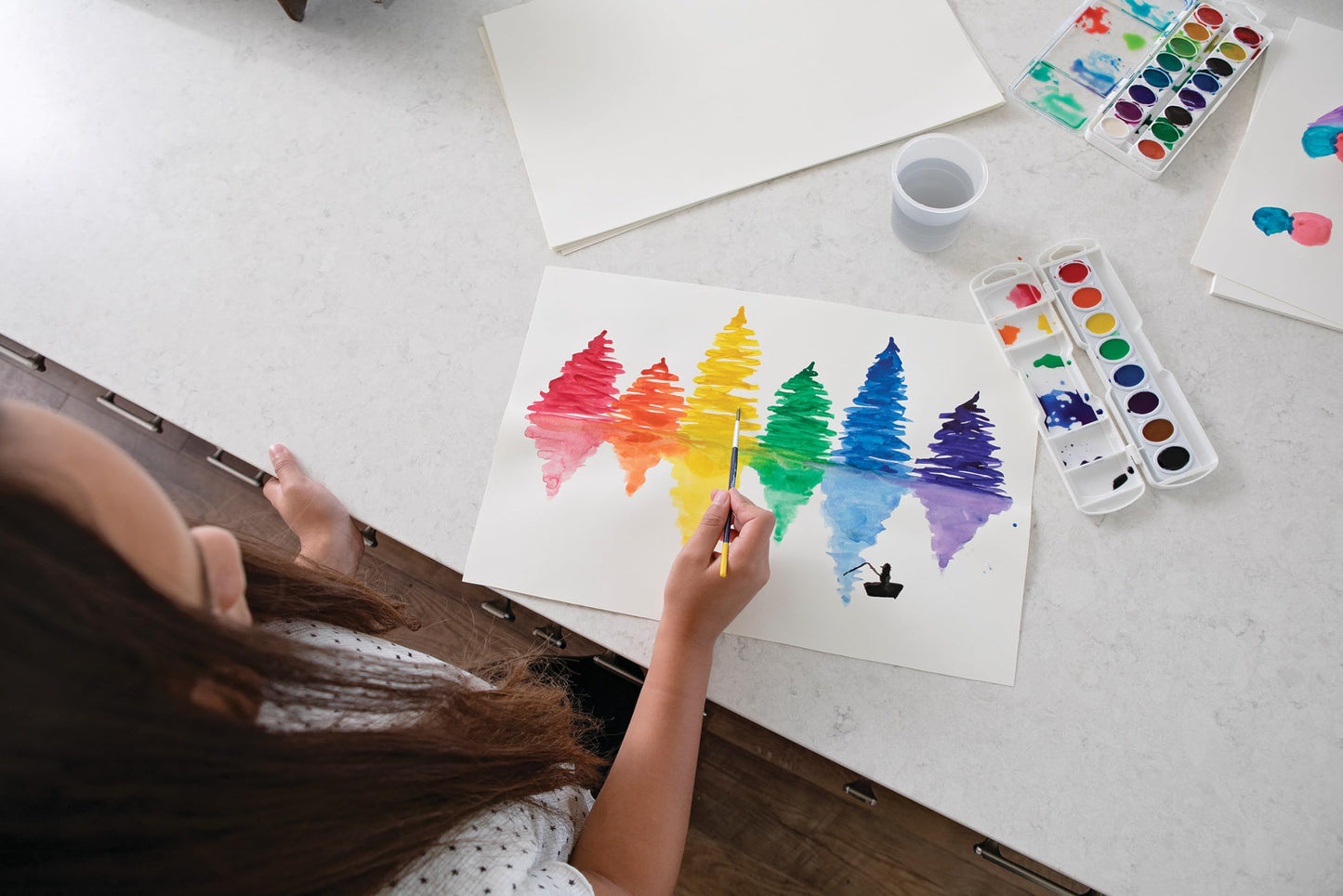 Prang Oval Pan Watercolor Set – 16 Colors, Refillable Pans, AP-Certified Non-Toxic