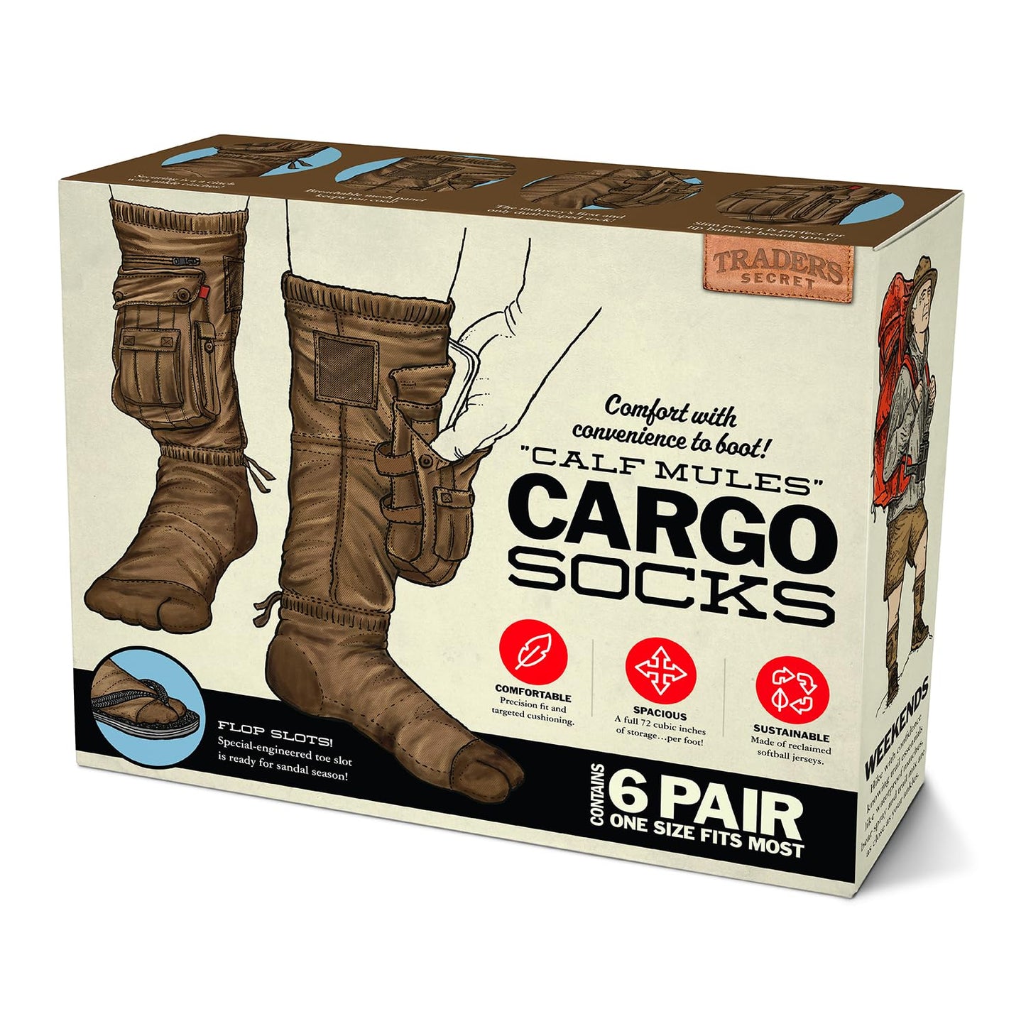 Prank-O Cargo Socks Prank Gift Box by Prank Pack – Empty Gag Box for White Elephant & Secret Santa