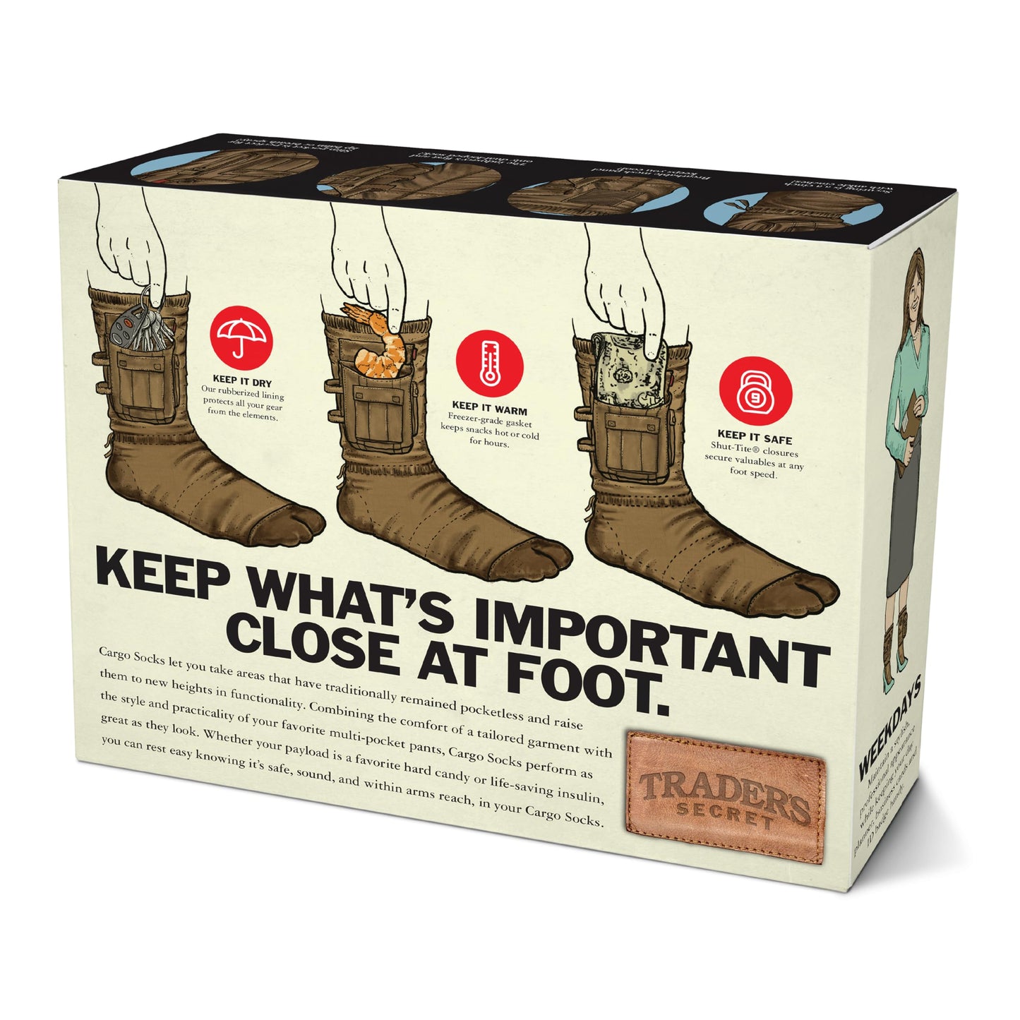 Prank-O Cargo Socks Prank Gift Box by Prank Pack – Empty Gag Box for White Elephant & Secret Santa