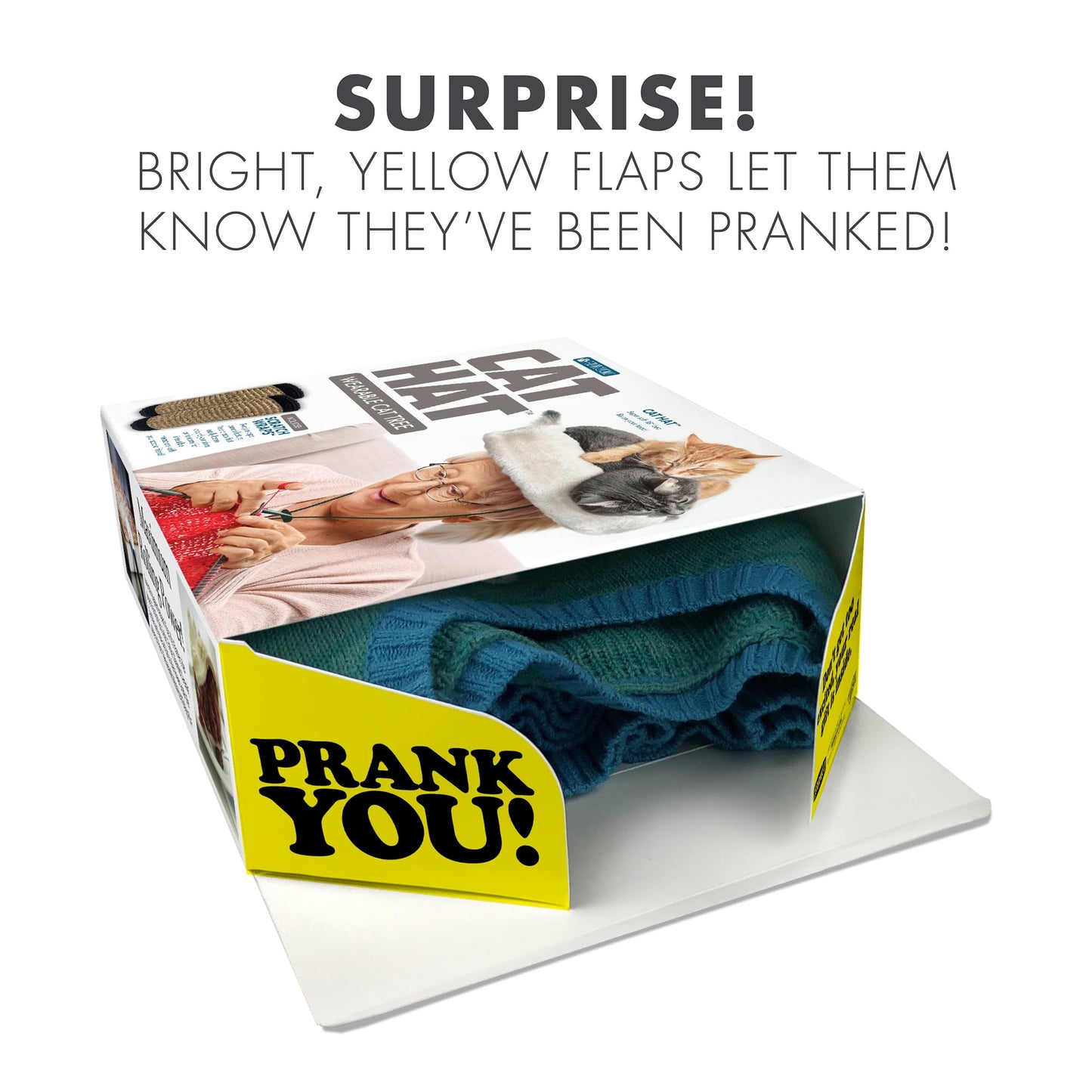 Prank Pack Cat Hat Prank Gift Box – Empty Gag Box for Christmas Pranks